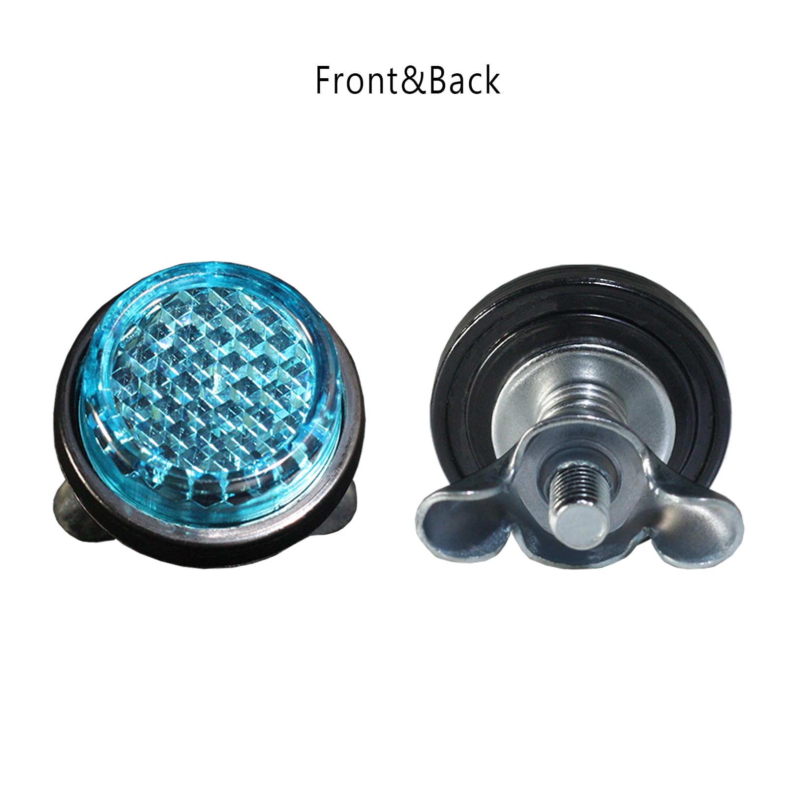 Blue Reflector Motorcycle License Plate Bolts And Nuts