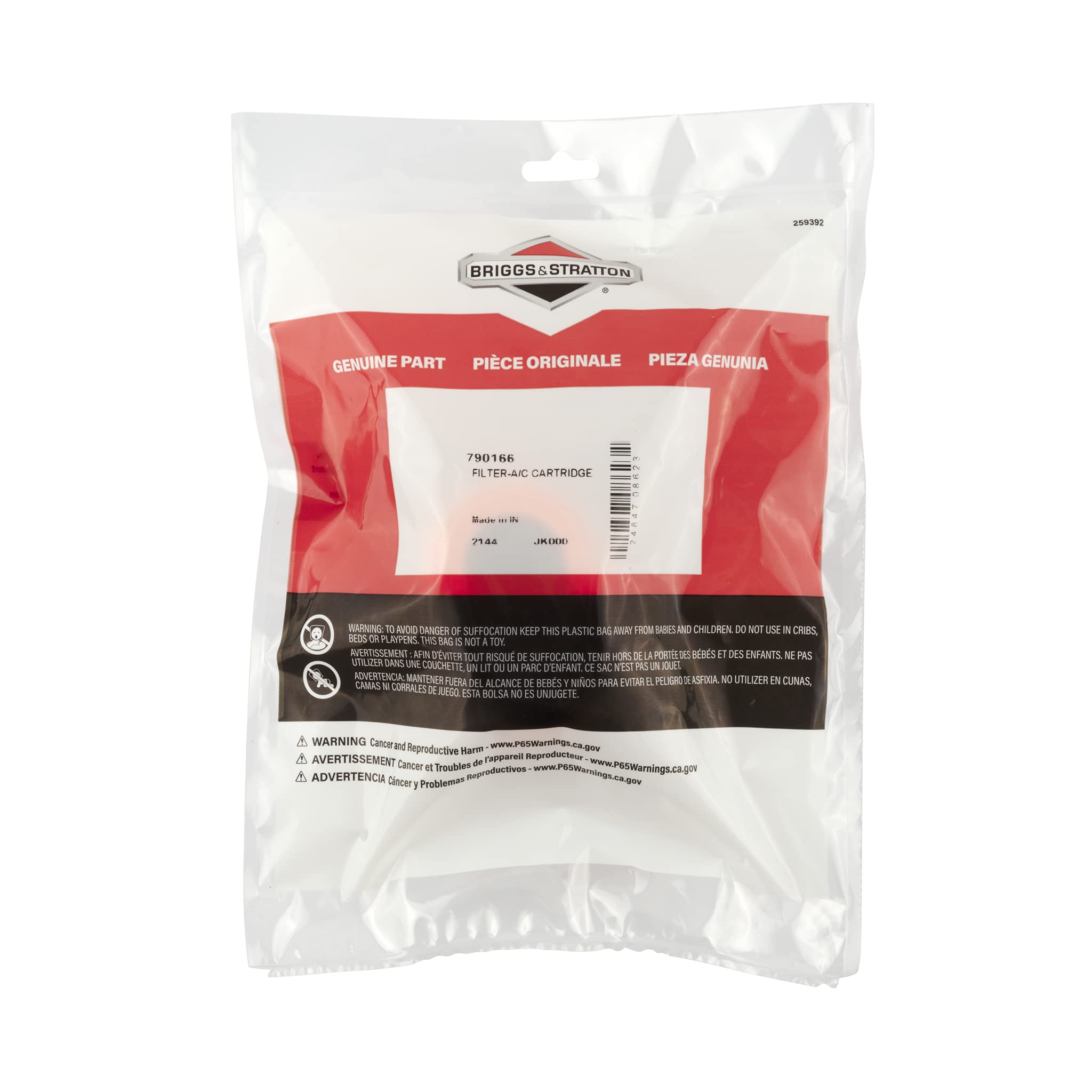 Briggs & Stratton 790166 Oval Air Filter Cartridge