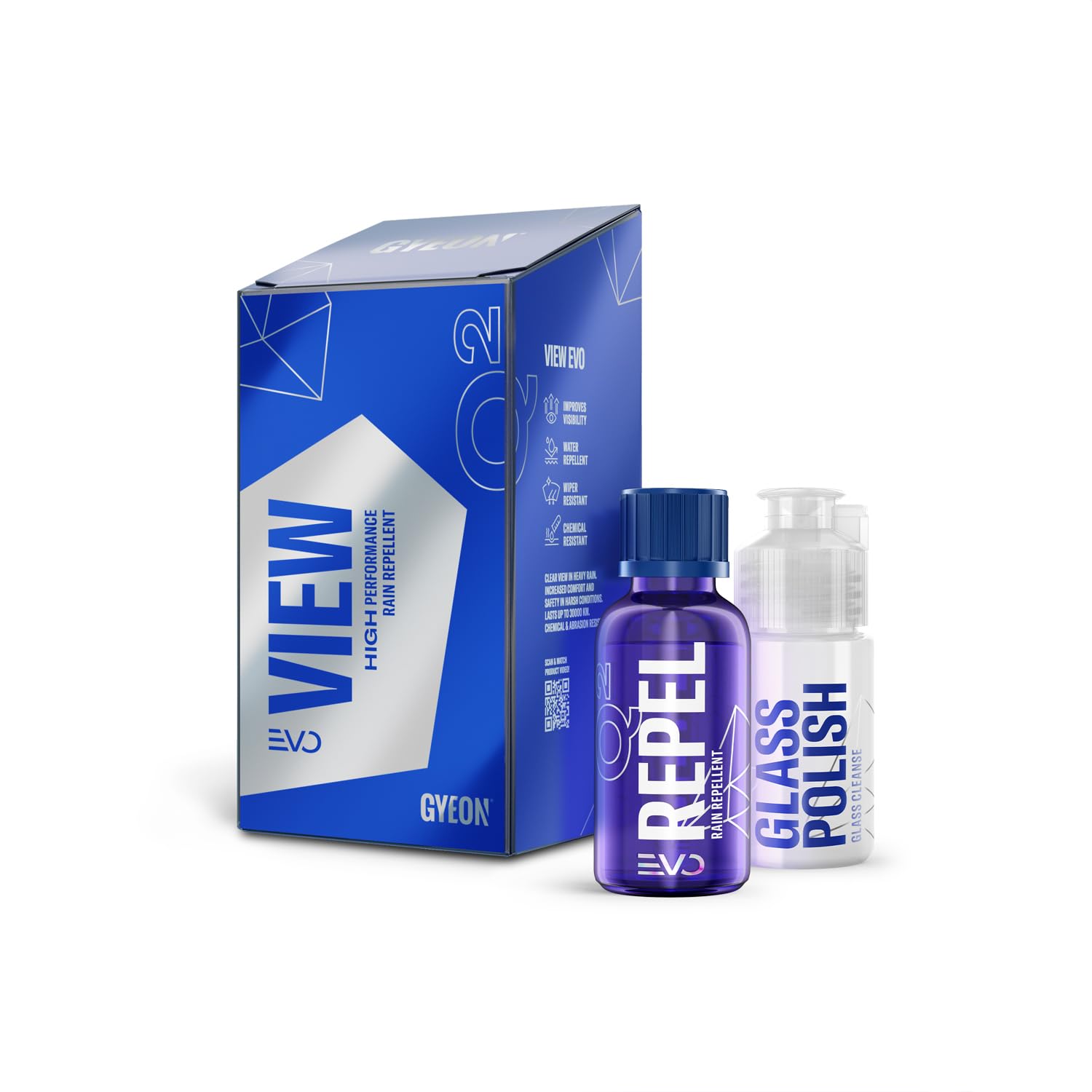 Gyeon View Evo- Ceramic Coating For Windshield And Glass - Increased Protection And Visibility - Extremely Hydrophobic - Self Cleaning Treatment Repels Water - Auto Glass Rain Repellant