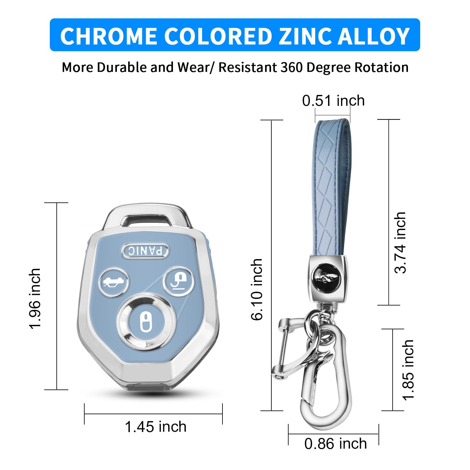 Qbuc For Subaru Key Fob Cover With Keychain Soft Tpu Protection Case Compatible With 2008-2019 Ascent Brz Crosstrek Forester Imp