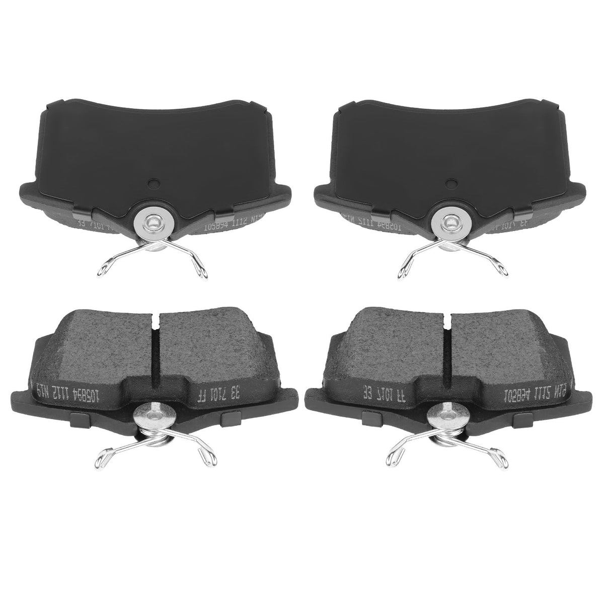Automuto 4Pcs Rear Semi-Metallic Disc Brake Pads Set D1665 For Ford Edge Escape Fusion For Lincoln Continental Mkc Mkx Mkz Nauti