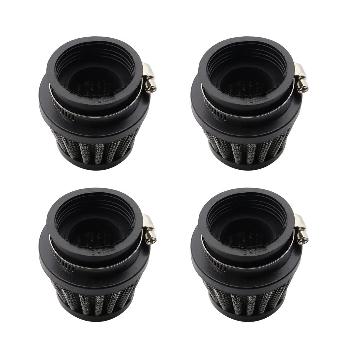 Xqsmwf 4 Pcs 39Mm Small Black Motorcycle Air Filter Pod Washable Universal Intake Filter Compatible With Honda Cb750F 1976-1978