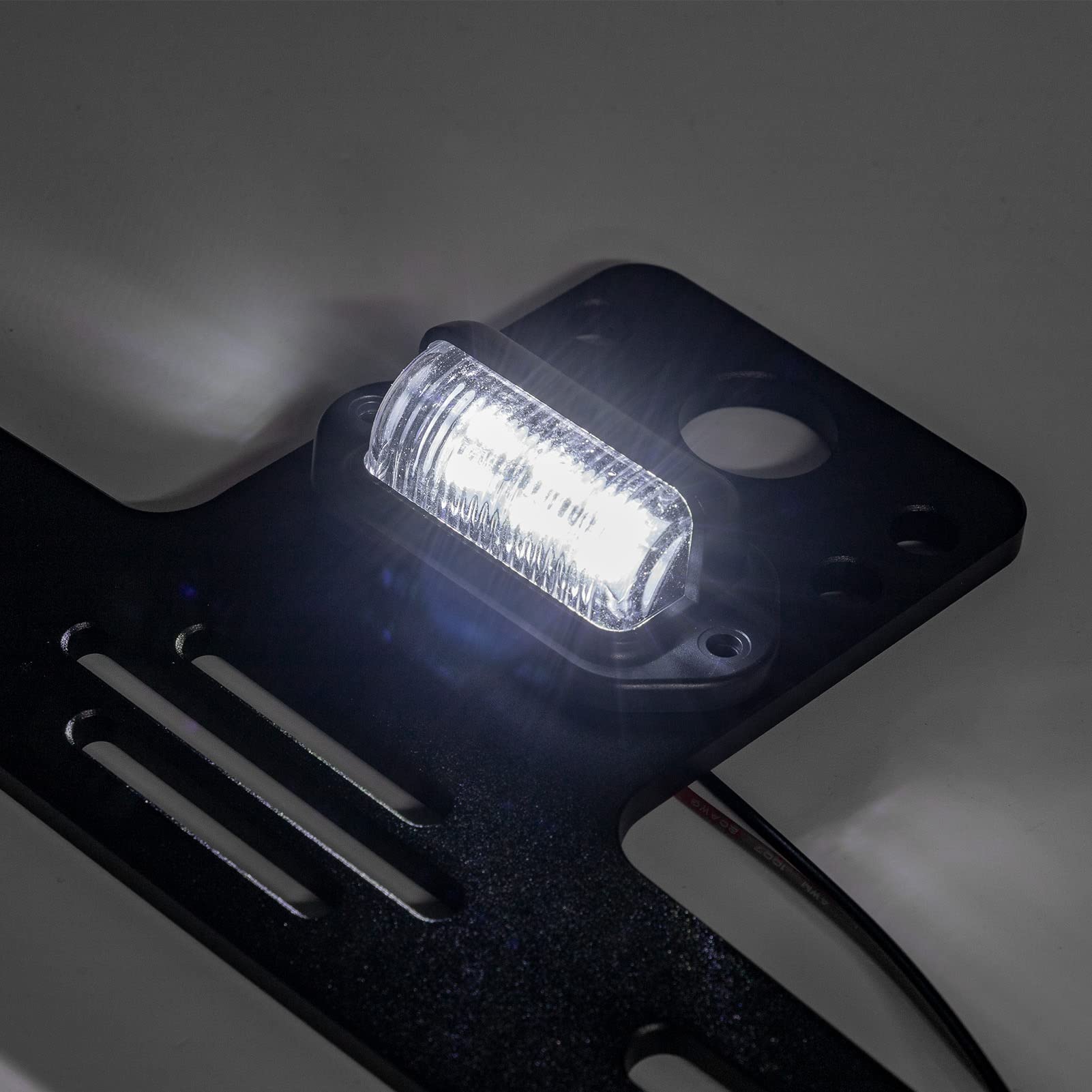 Weisen Utv Universal License Plate Bracket With Led Light Aluminum License Holder Frame Compatible With Polaris Rzr Ranger General Can Am Maverick X3 Kawasaki