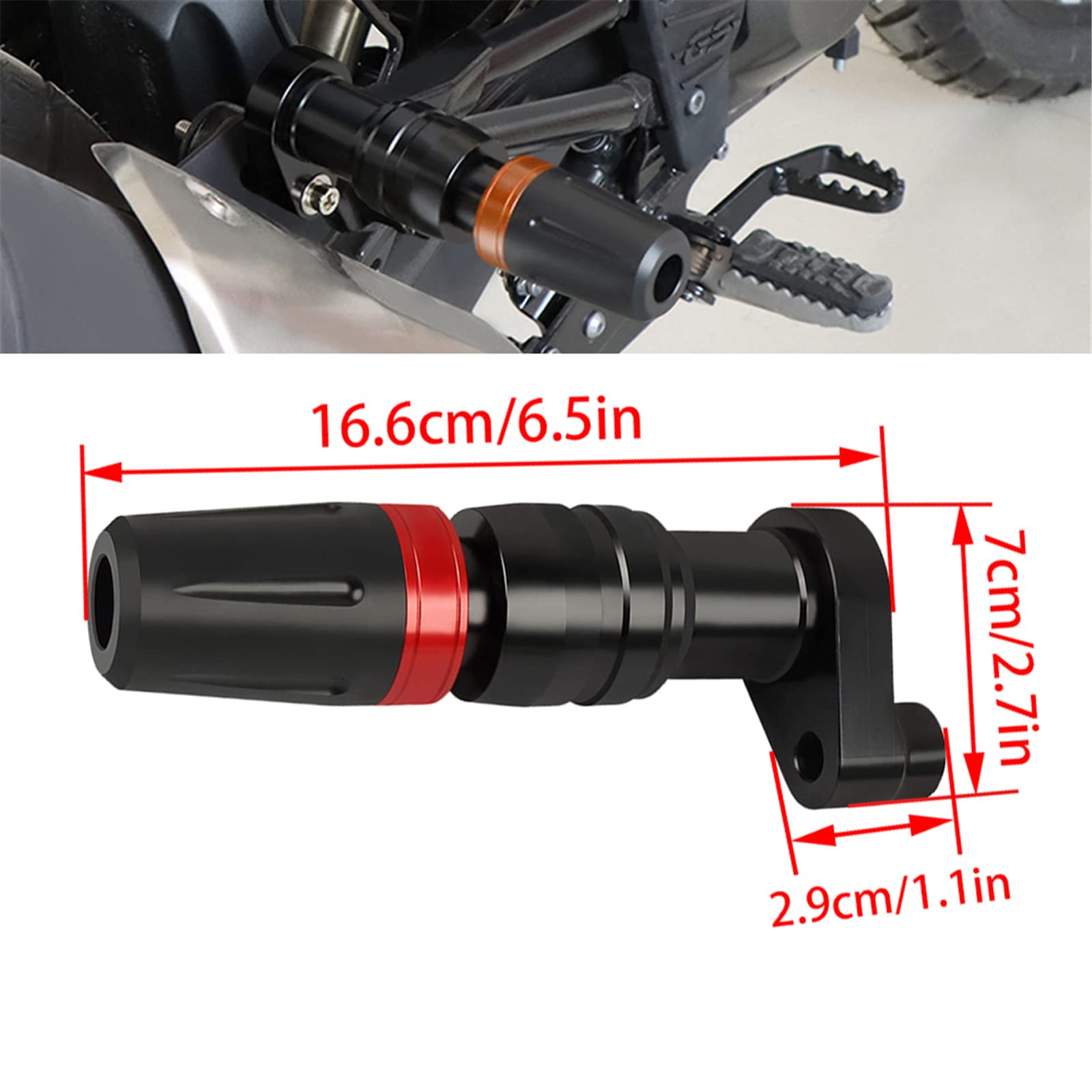 HAONEL Rear Frame Sliders CNC Aluminum Crash Pad Replacement for NINJA400 Z400 2018-2022 / NT1100 2022-2023 / Rebel 300 500 CMX