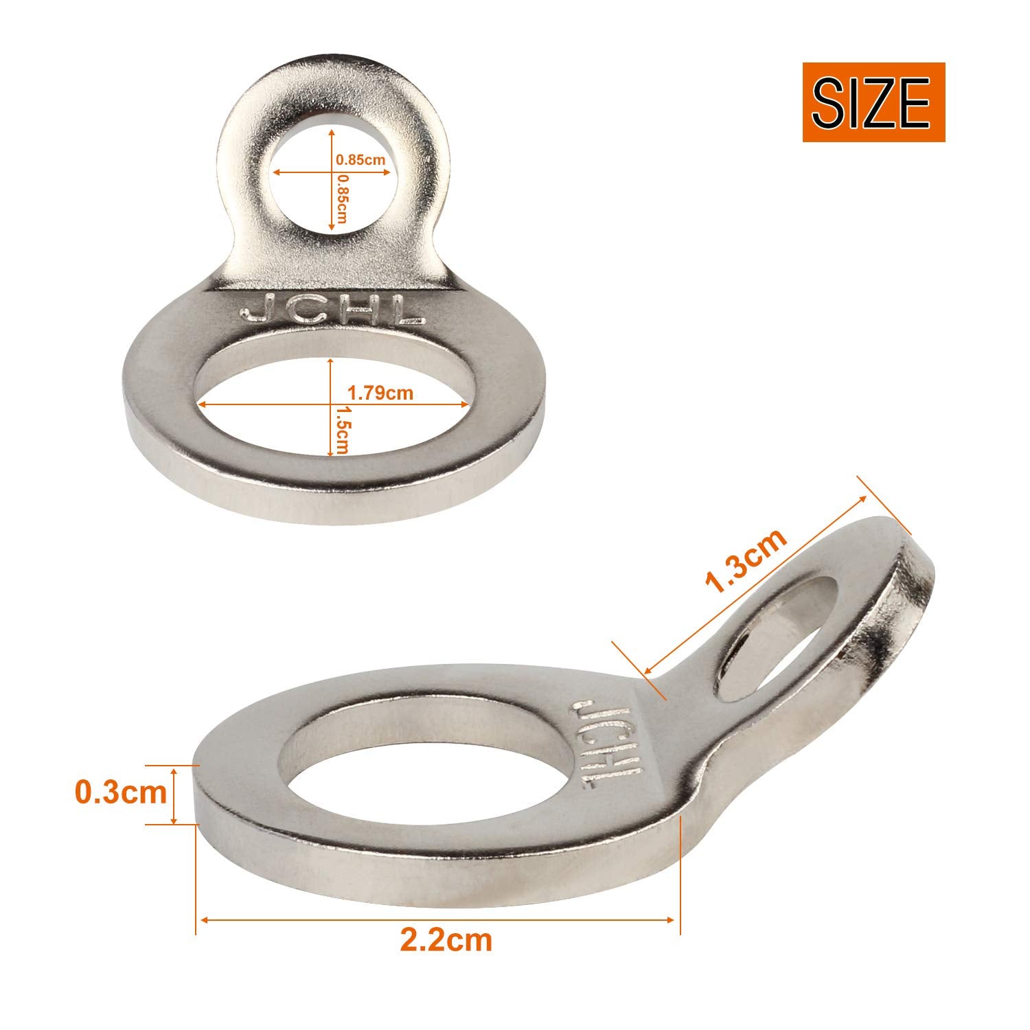 Jchl Stainless Steel Tie-Down Anchors Hooks Multi-Purpose Dirt Bike Tie Down Strap Rings For Motorcycle Dirtbike Atv Trailer Truck Rosa-Gold (10-Pack)