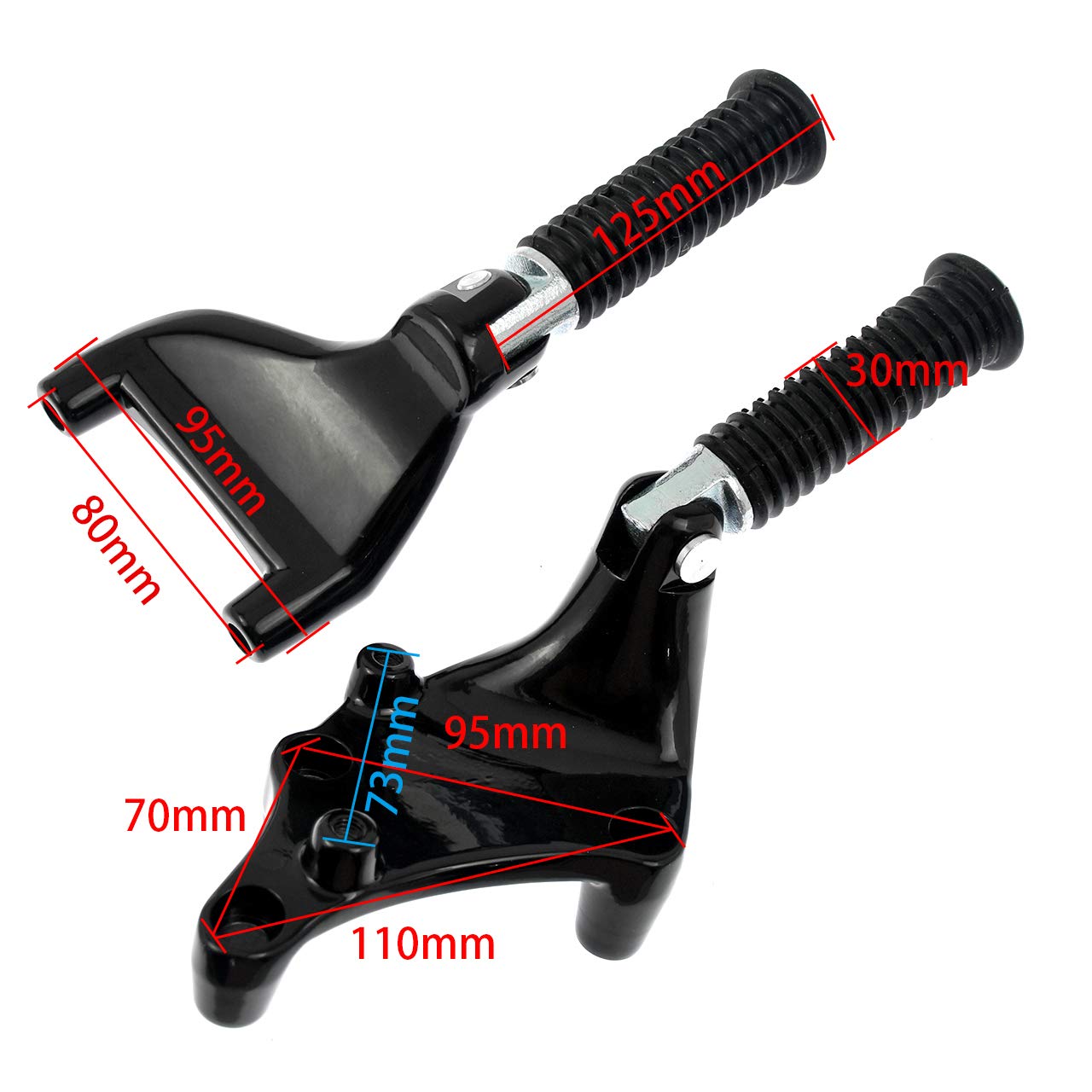 Hdbubalus Motorcycle Foot Pegs Rear Passenger Footpegs Foot Rests Pedal & Mount Fit For Harley Sportster Iron Xl 883 1200 Forty Eight Seventy Two 2014-2024