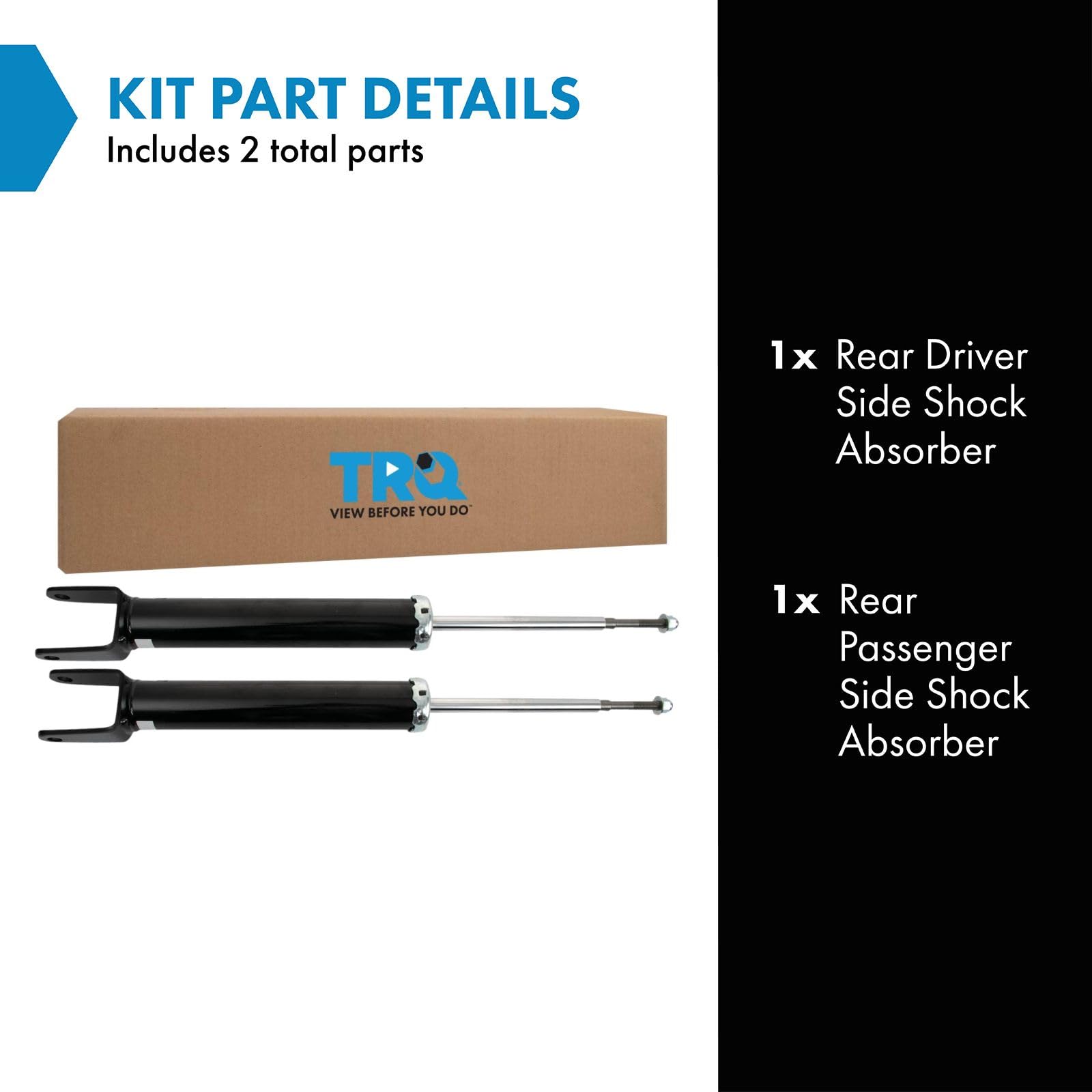 Trq Rear Shock Absorber Set Compatible With 2003-2014 Cadillac Cts