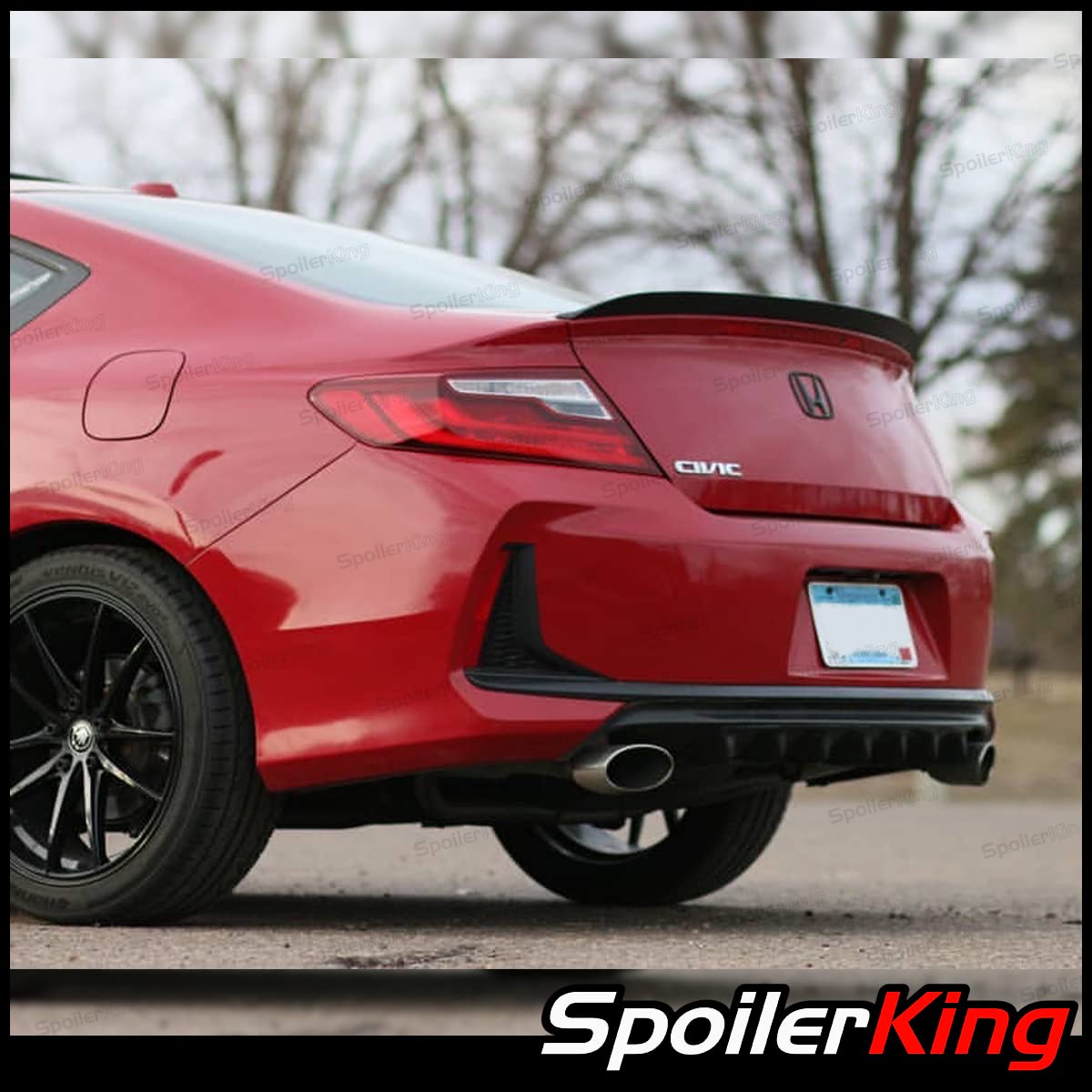 SpoilerKing Trunk Lip Spoiler (284G) Compatible with Accord 2013-2019 2dr Black