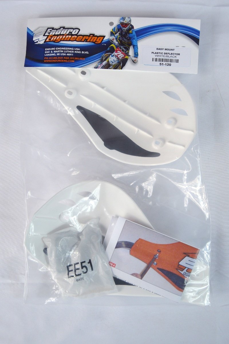 New Enduro Engineering White And Black Handguards 51-120