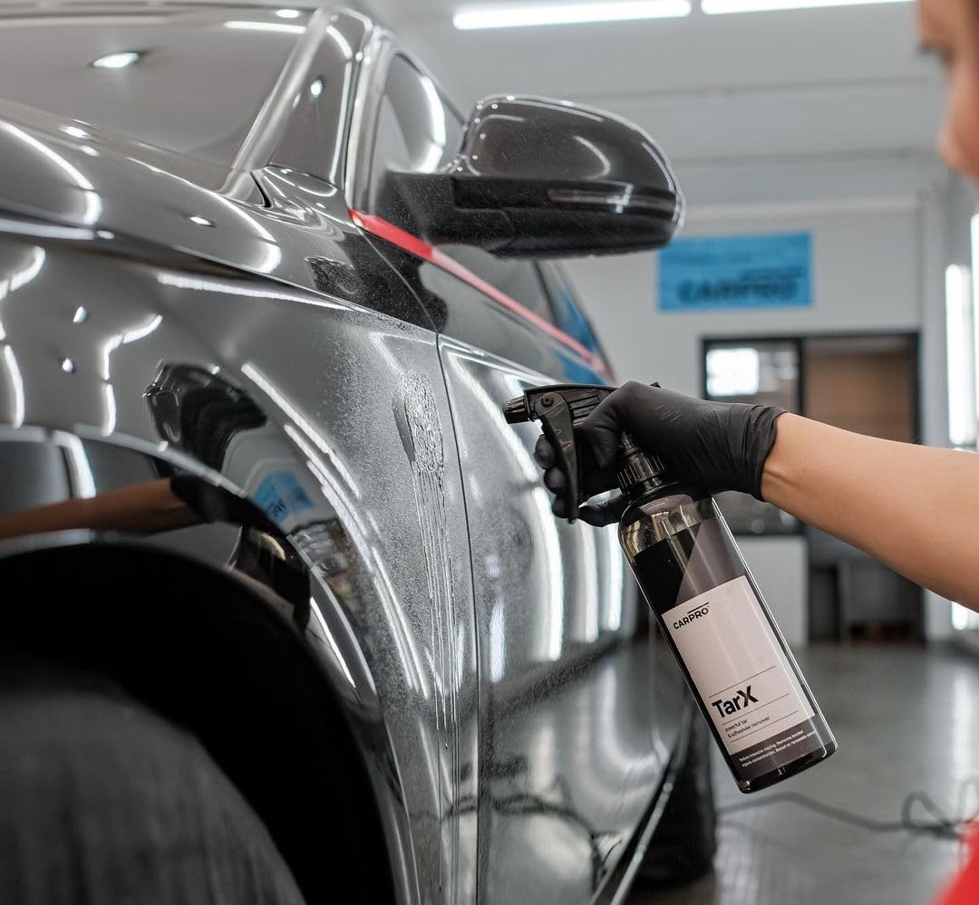 Carpro Tarx Tar & Adhesive Remover - Professional Strength Sap, Tar, Dirt & Bug Remover - Automotive Degreaser Car Wash Detailing - Protection For Your Car Or Truck - 500Ml (17Oz) W/Sprayer