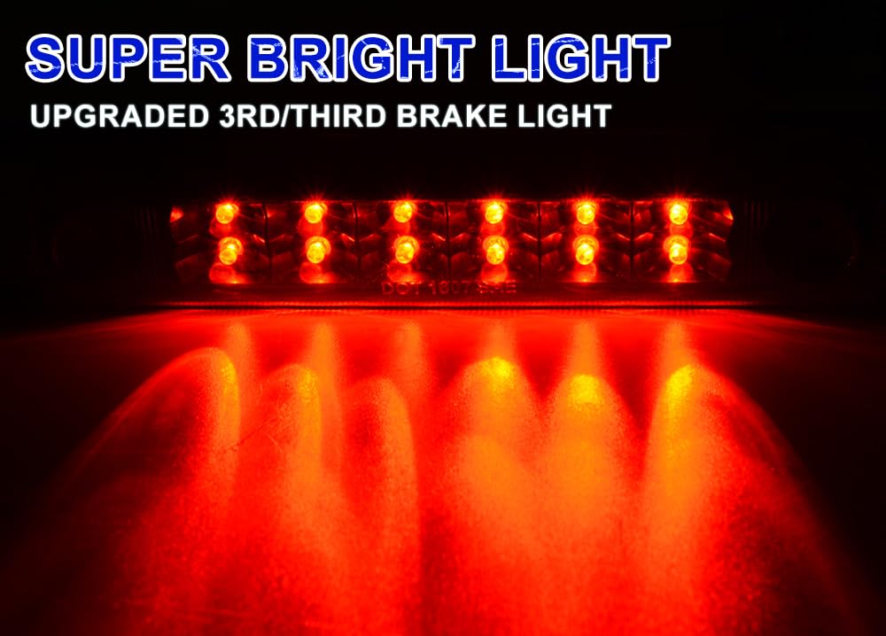 Pit66 Led 3Rd Brake Lights Compatible With 2001-2004 Nissan Frontier Rear High Mount Stop Parking Lights Assembly Third Brake Ca