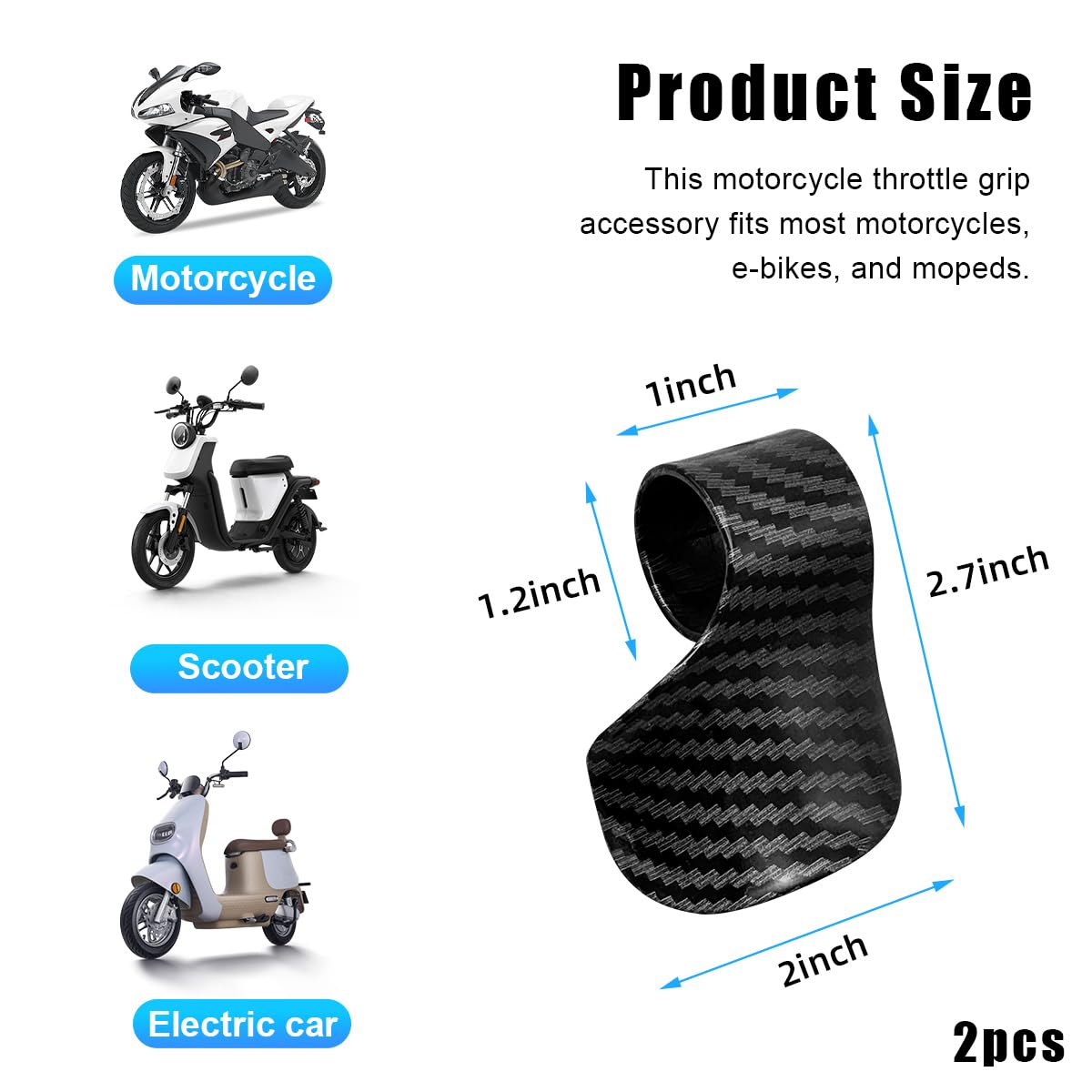 Suvnie 2 Pcs Motorcycle Cruise Control, Throttle Mounted Holder For Handlebar, Handrest Wrist Cruise Assist Grip For Scooters El