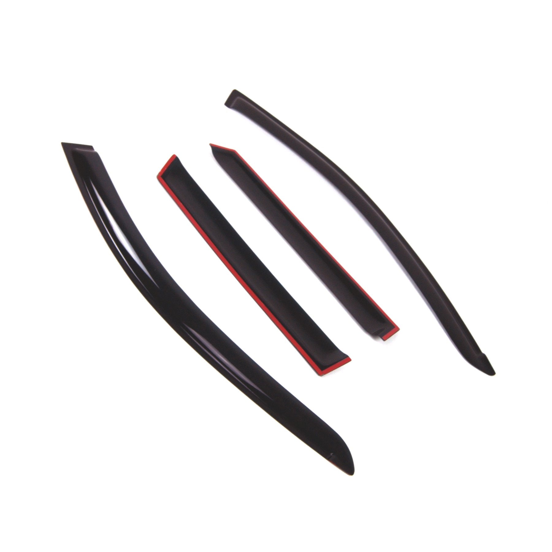 Tuningpros Wd2-665 Dark Smoke 4 Pcs Set Window Visor (Outside Mount) Deflector Rain Guard Compatible With 2006-2013 Audi A3