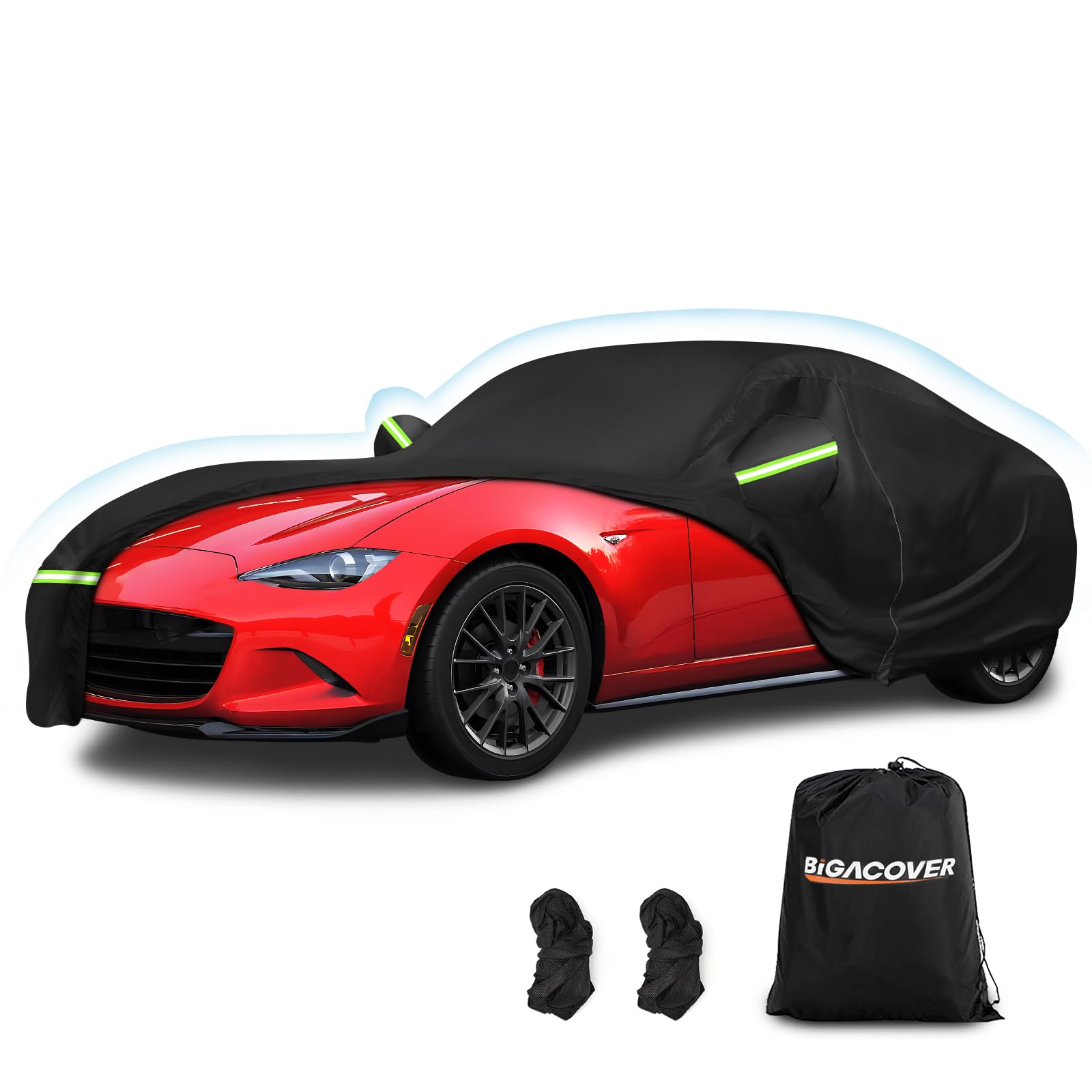Waterproof Full Car Cover Custom Fit For Mazda Miata Mx-5 1989-2023, All Weather Outdoorwindproof Heavy Duty Protection With Zip