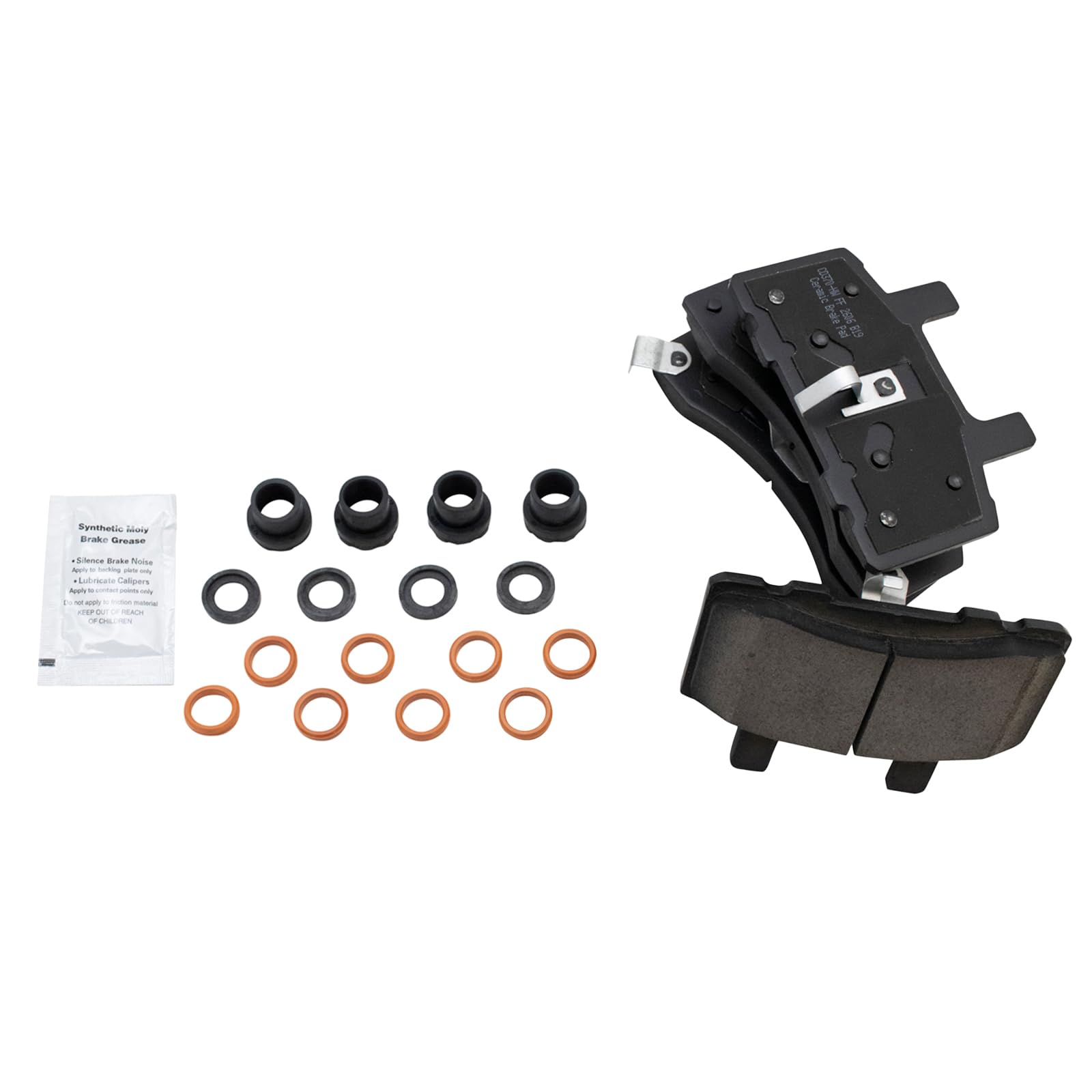 TRQ Front Ceramic Brake Pad Kit for Chevy Dodge GMC 2500 3500 Pickup Truck