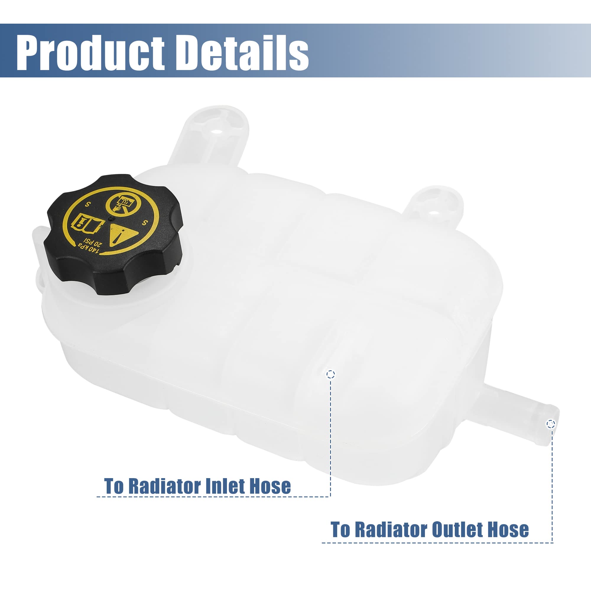 X Autohaux 1 Set Coolant Radiator Reservoir Tank 95269001 Coolant Overflow Bottle With Cap For Buick For Chevrolet