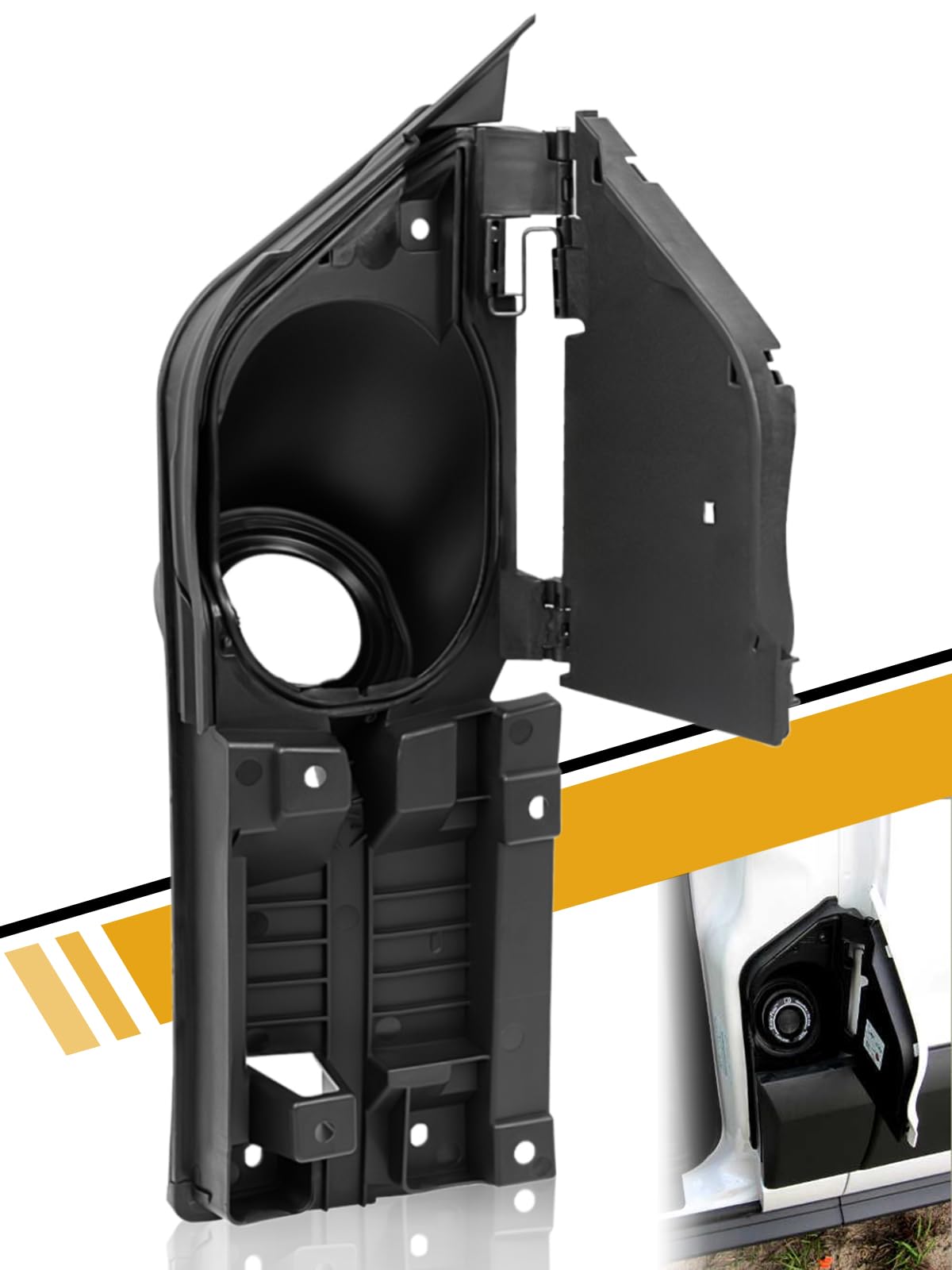 LIWEDFG Transit Fuel Door, Transit Gas Door Assembly without cover, Compatible with Ford Transit Vans 150 250 350(HD) 2015-2023,