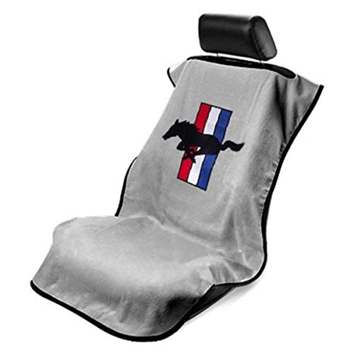 Seat Armour SA100MUSG Mustang Pony Grey Seat Protector Towel, 1 Pack