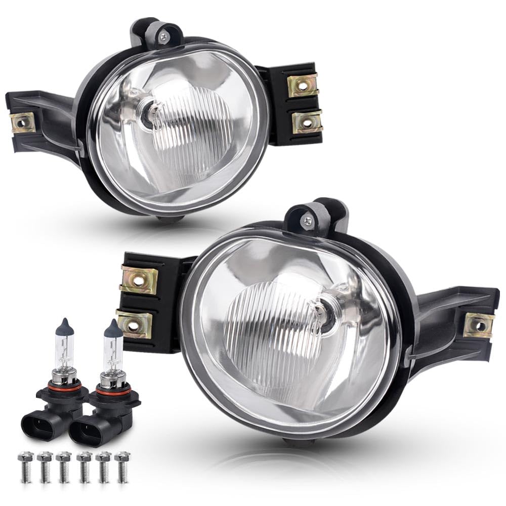 Grand Orange Bumper Driving Fog Lights Lamp Kit Compatible With Dodge Ram 1500 2500 3500 2002-2008 Clear Lens Driver And Passeng