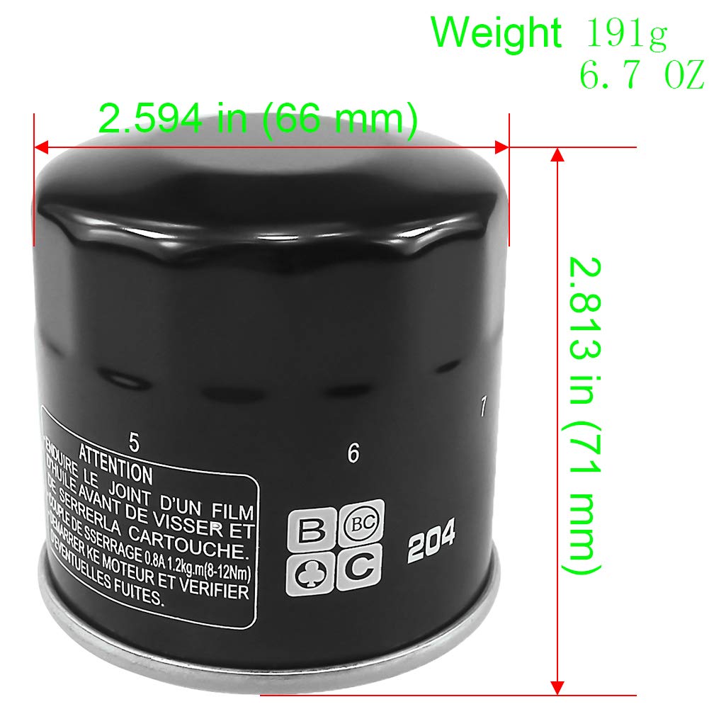 Cyleto Oil Filter for HONDA GL1800 GOLDWING 1800 2001 2002 2003 2004 2005 GL1800 GOLDWING AIRBAG 2007 2008 2009 2010 2012 2013 2