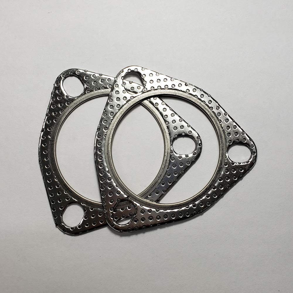 2.5'' 3 Bolt Mlsg High Temp Exhaust Gasket W/Ss Fire Ring (Qty 2)