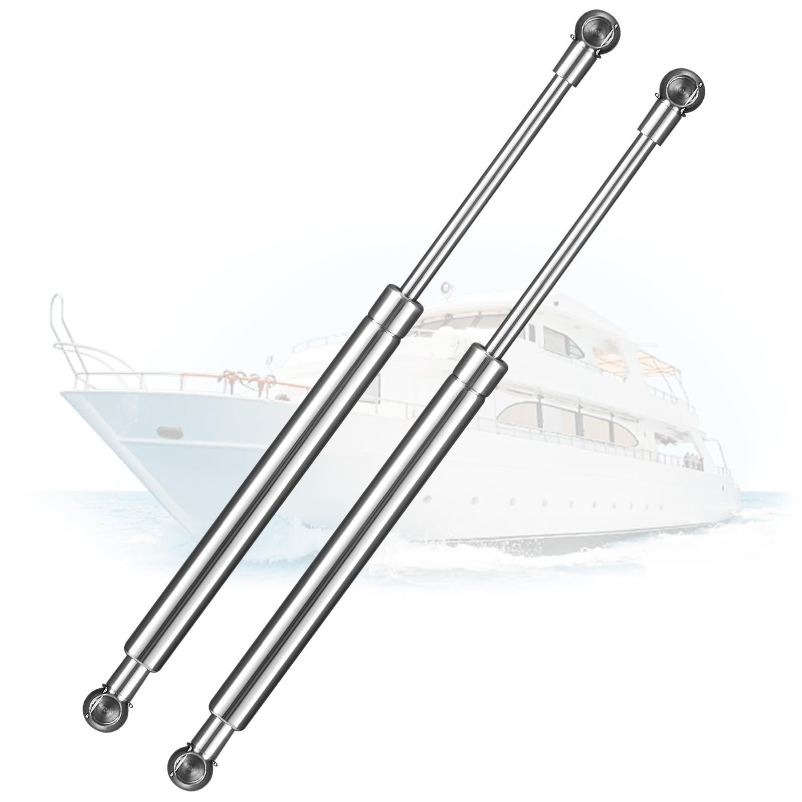 Arana 15 Inch 60Lb Stainless Steel Gas Struts Spring Prop, 2 Pcs Ml13-60 Gas Shock 15'' Lift Support Marine Gas Struts For Boat