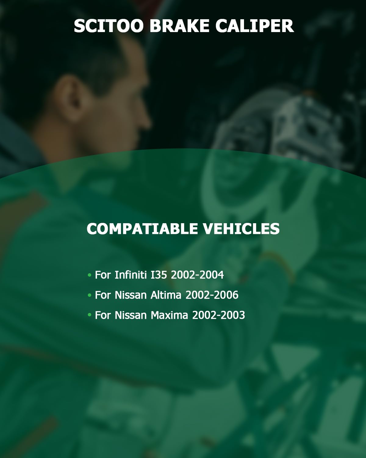 Scitoo Front Right Brake Caliper With Bracket 19B2691 Compatible For Infiniti I35 2002-2004, For Nissan Altima 2002-2006, For Ni