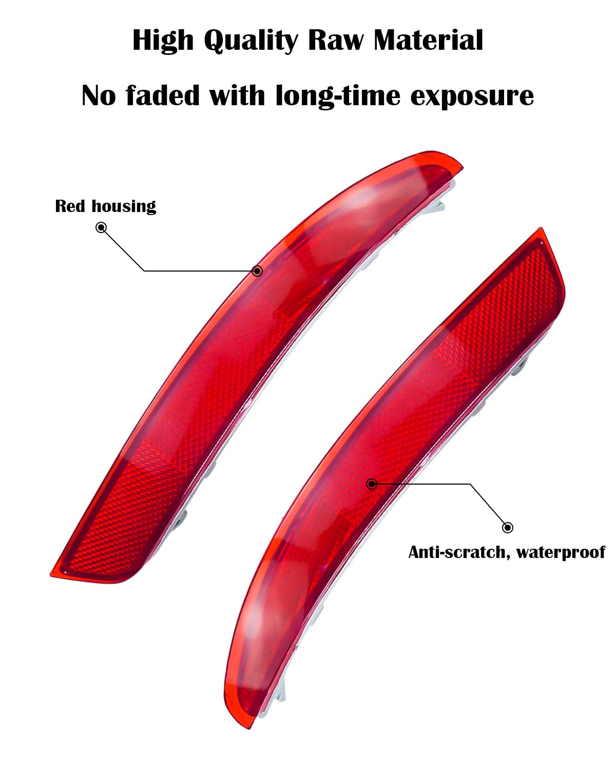 Tikscience Fit For Infiniti Qx60 Rear Reflector 2016 2017 2018 2019 Driver And Passenger Side Replace 26565-8990D 26560-8990D