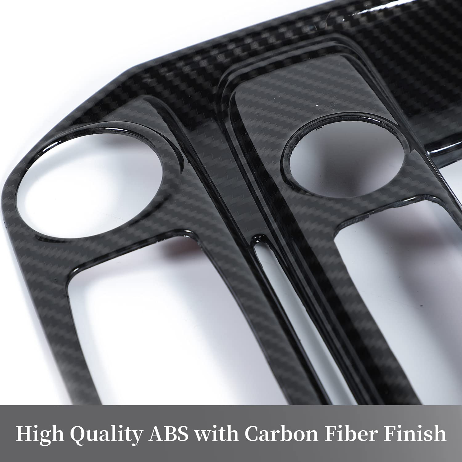 RT-TCZ for Silverado Dashboard Center Console Navigation Panel Trim Cover for Chevrolet Silverado GMC Sierra 2014-2018 Carbon Fi