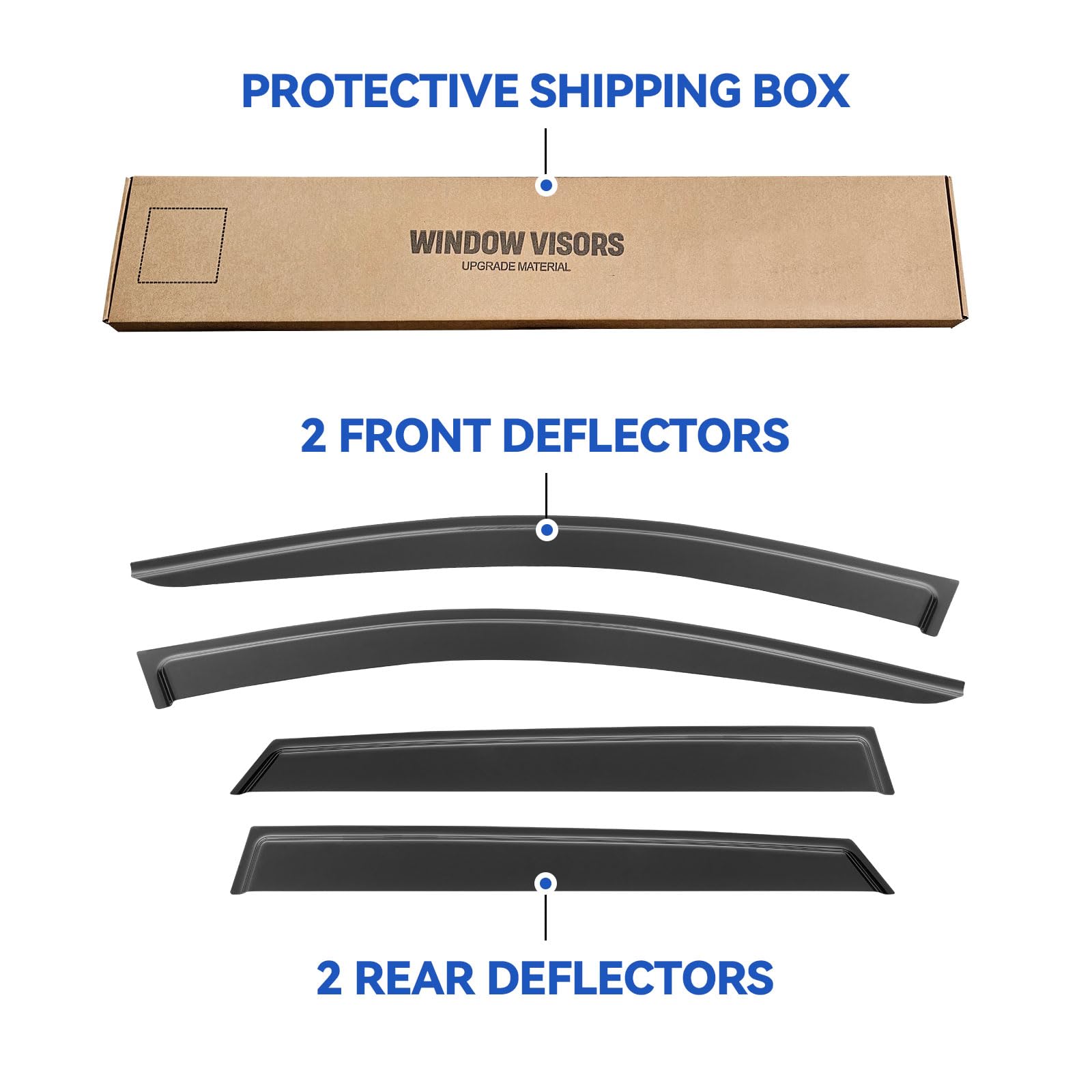 Window Visors Rain Guards for 2022 2023 2024 2025 Hyundai Tucson, Out-Channel Window Vent Wind Deflectors Visors Shades for 22 2