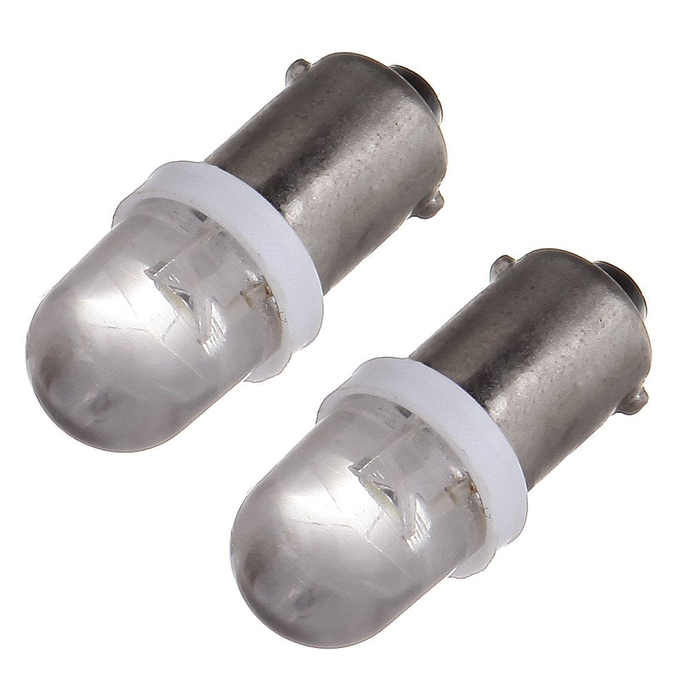 Cciyu 10X Xenon White Ba9S Led Lamp Instrument Cluster Panel Dash Light Bulbs Bayonet 56-76 For Ford For Dashboard Gauge Cluster Speedometer Odometer Map Light 3886X 3893 6253 64111 64113 64115 756