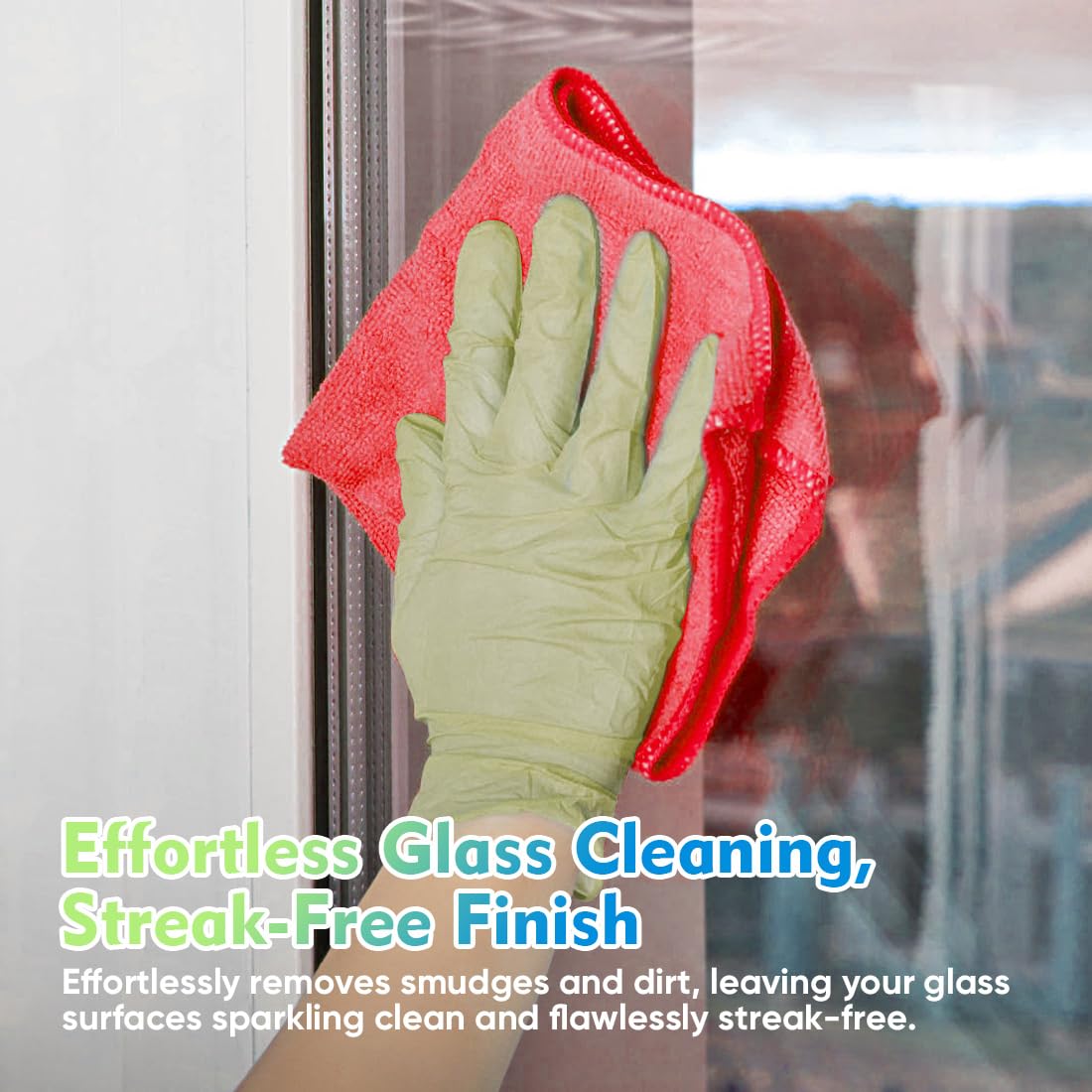 Homexcel Red Microfiber Cleaning Cloth 12 Pack, 12.5 X 12.5 Inch Microfiber Towels For Cars, Ultra Absorbent Car Washing Cloth,