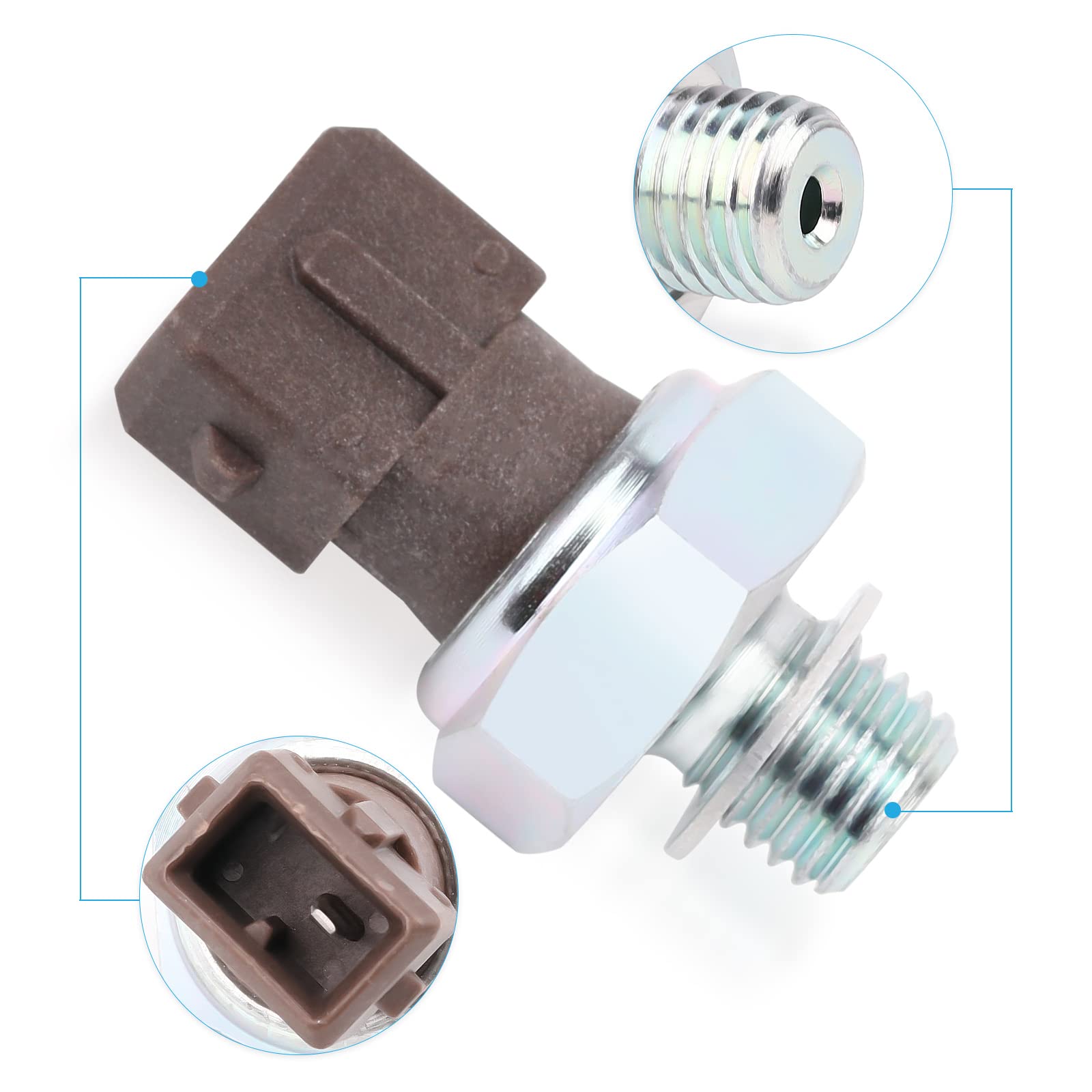 12618611273Oil Pressure Sender Switch Compatible With Bmw 120I,125I,128I,320I,325Ci,325I,328I,530I,535I,540I, 550I,650I,740I,750I,750Li,M6,X1,X3,X5,X6,Z3,Z4.Land Rover,Rolls-Royce.