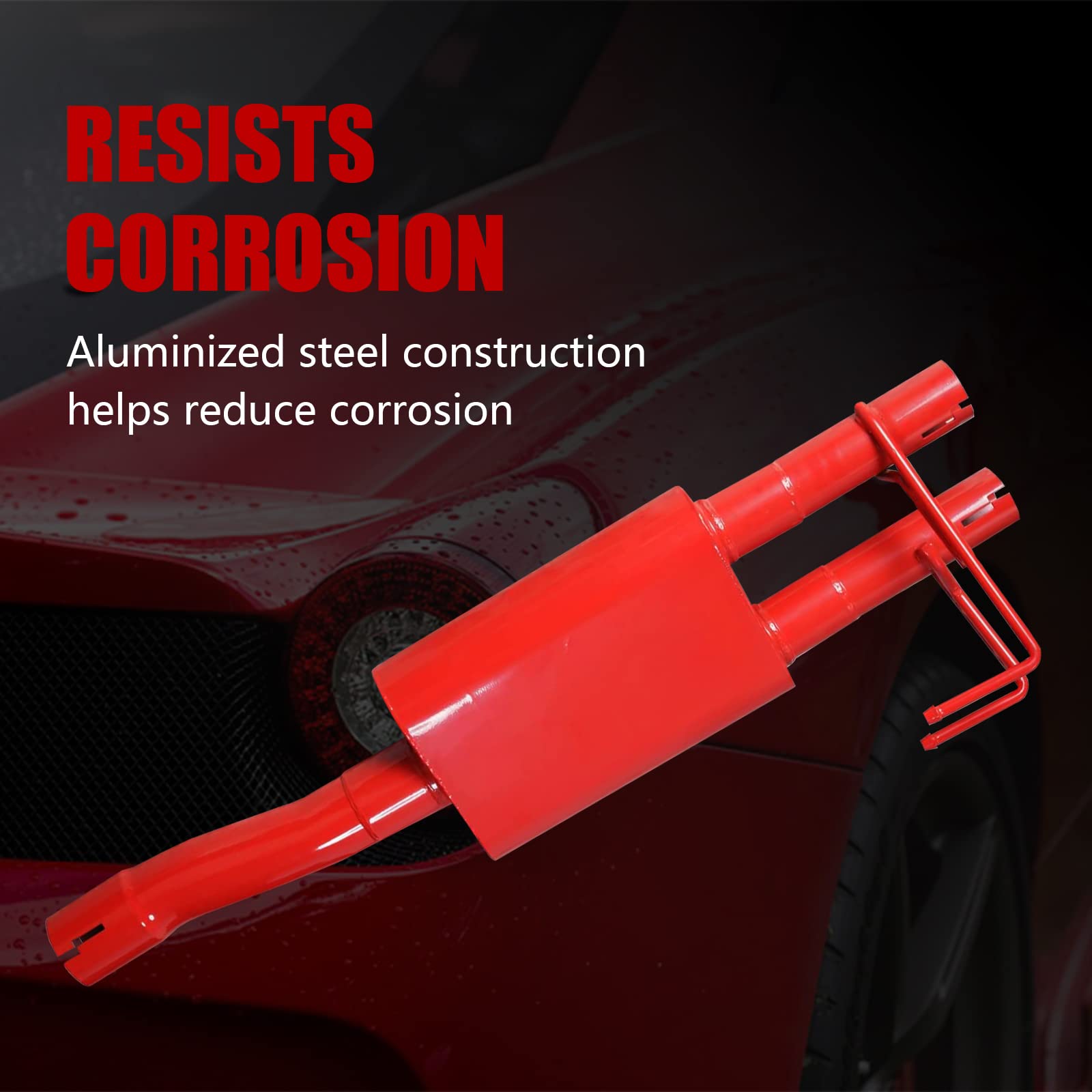 Direct-Fit Muffler 409S,2-Chamber Exhaust Muffler Kit Fits Exhaust 2009-2018 Dodge Ram 1500 Aggressive Series,Aluminized Perform