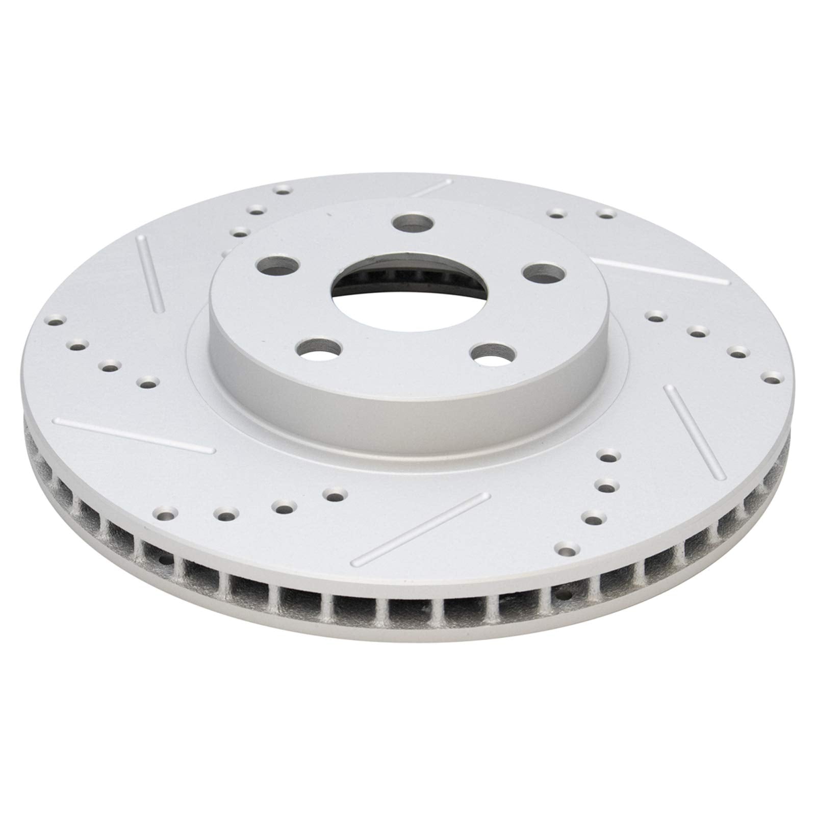 Trq Front Performance Brake Rotors Set Premium G-Coated Cross Drilled & Slotted Compatible With 2003-2008 Pontiac Vibe 2005-2010