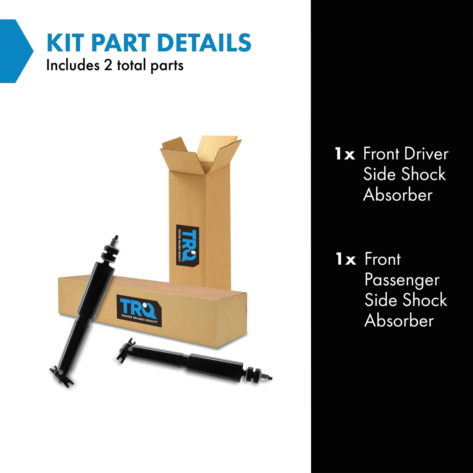 Trq Front Shock Absorber Set Compatible With 1998-2011 Ford Ranger 2001-2009 Mazda B2300 1998-2001 B2500 1998-2007 B3000 1998-20