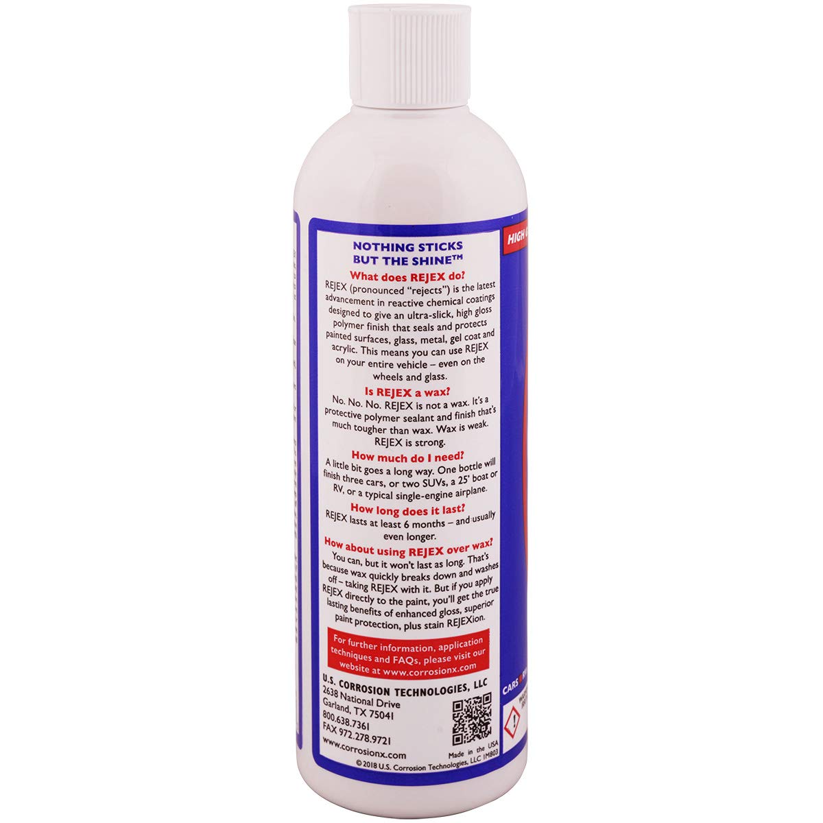 Corrosion Technologies Rejex 61002 (16 Fl Oz) - High Gloss Finish That Protects | Paint & Surface Sealant For All Vehicles | Las