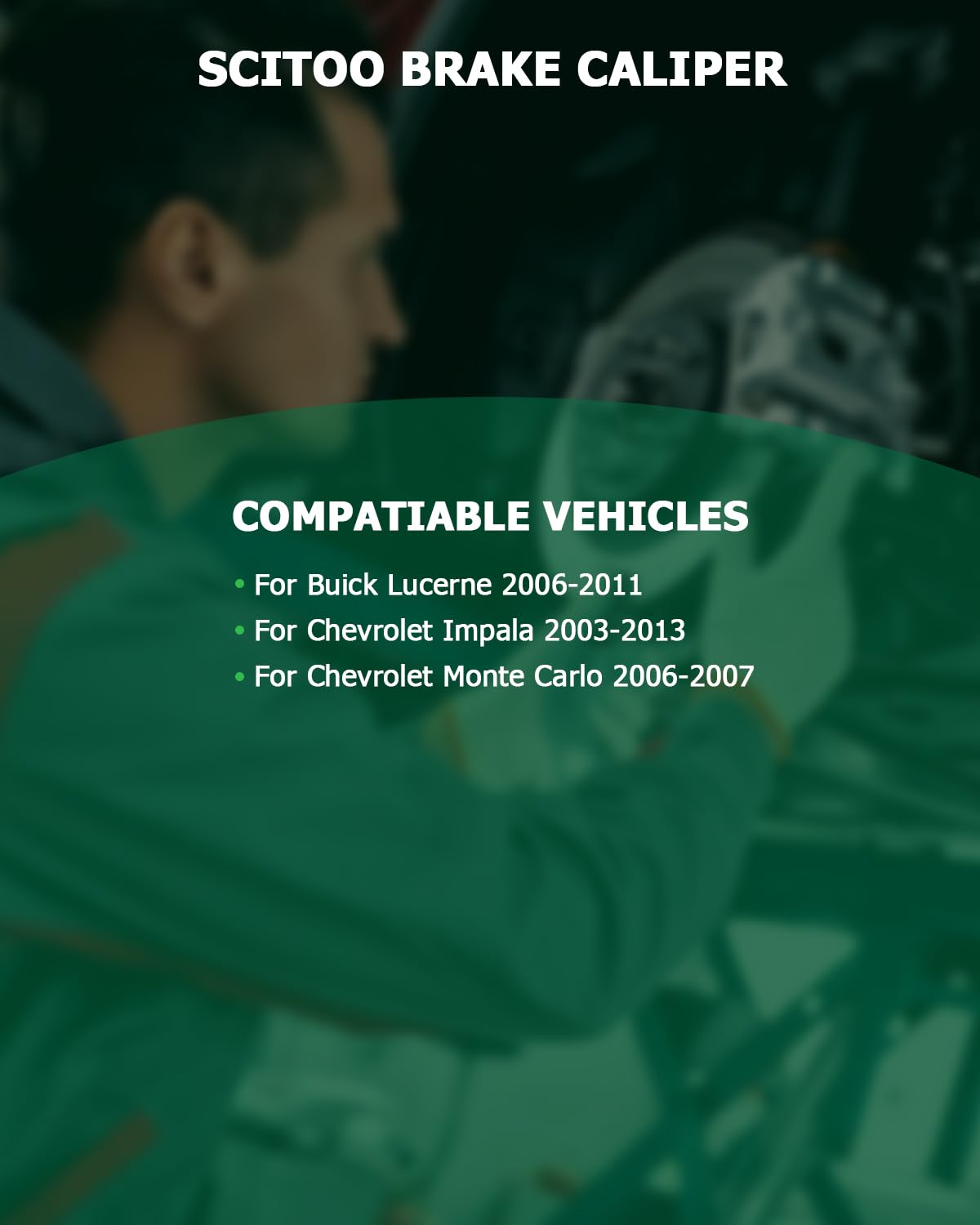 Scitoo Front Left+Right Brake Calipers With Bracket 18B4988 18B4989 Compatible For Buick Lucerne 2006-2011 For Chevrolet Impala