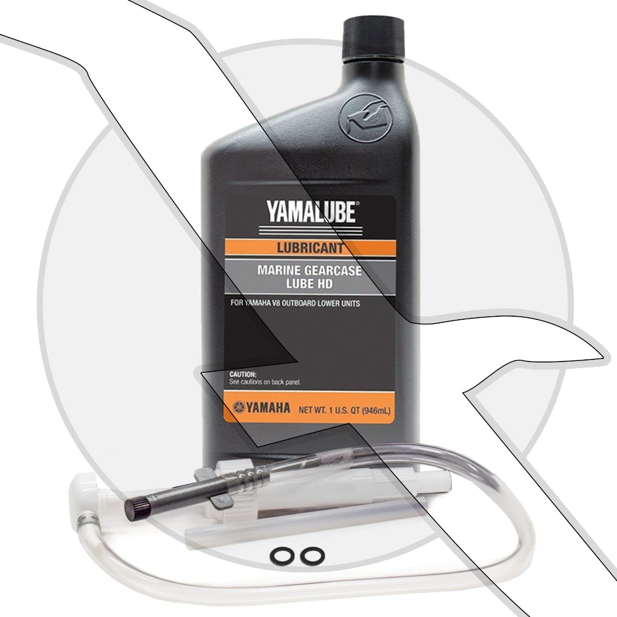 Yamalube Oem Outboard Hd Heavy Duty Gear Lube Kit W/Pump, Acc-Glube-Hd-Qt Lower WBCARB07ZJVXYCM