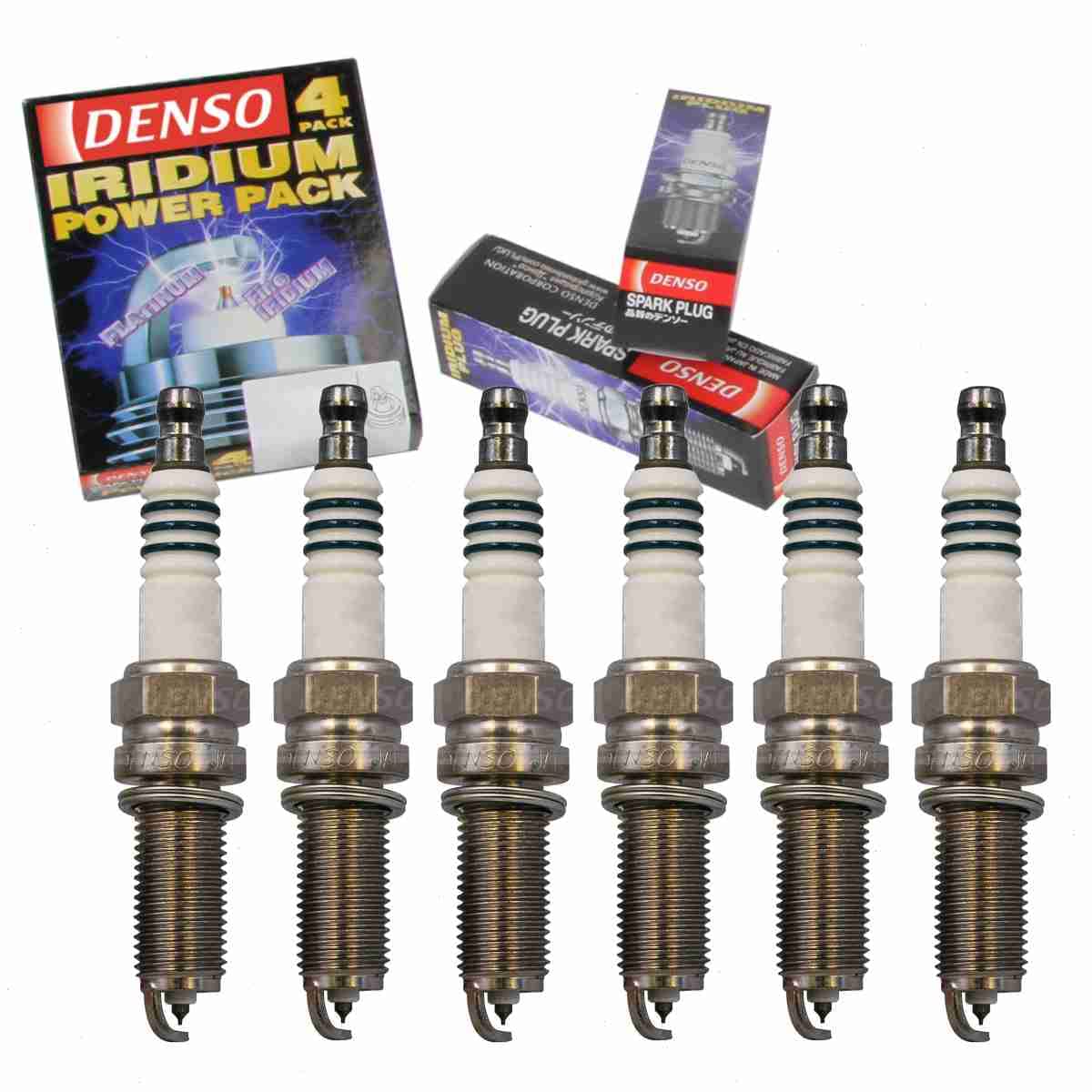 6 pc DENSO Iridium Power Spark Plugs compatible with Acura MDX 3.5L 3.7L V6 2010-2015
