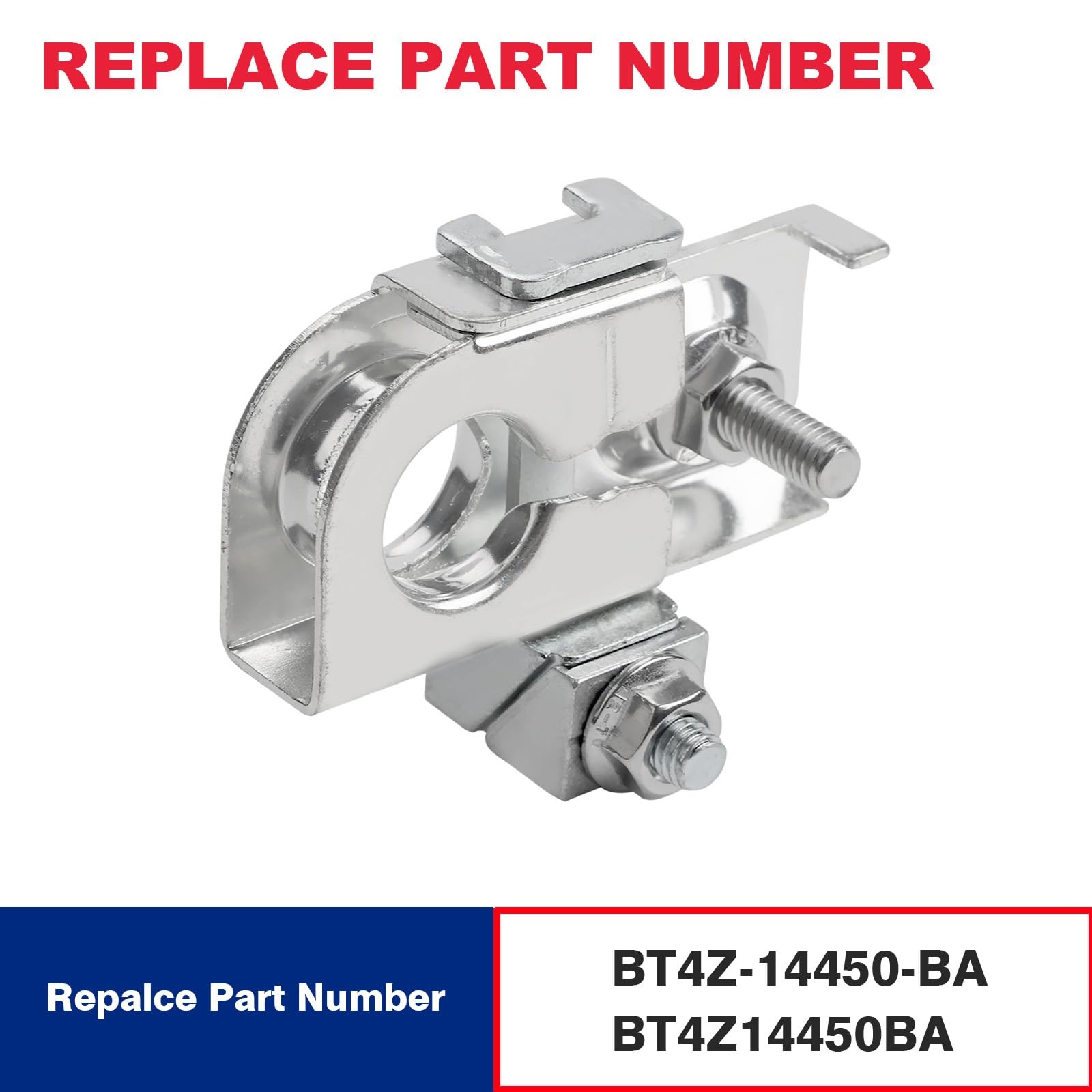 Negative Battery Terminal Clamp W Nuts Fit For F150 Edge Mustang Etc Replaces# Bt4Z-14450-Ba