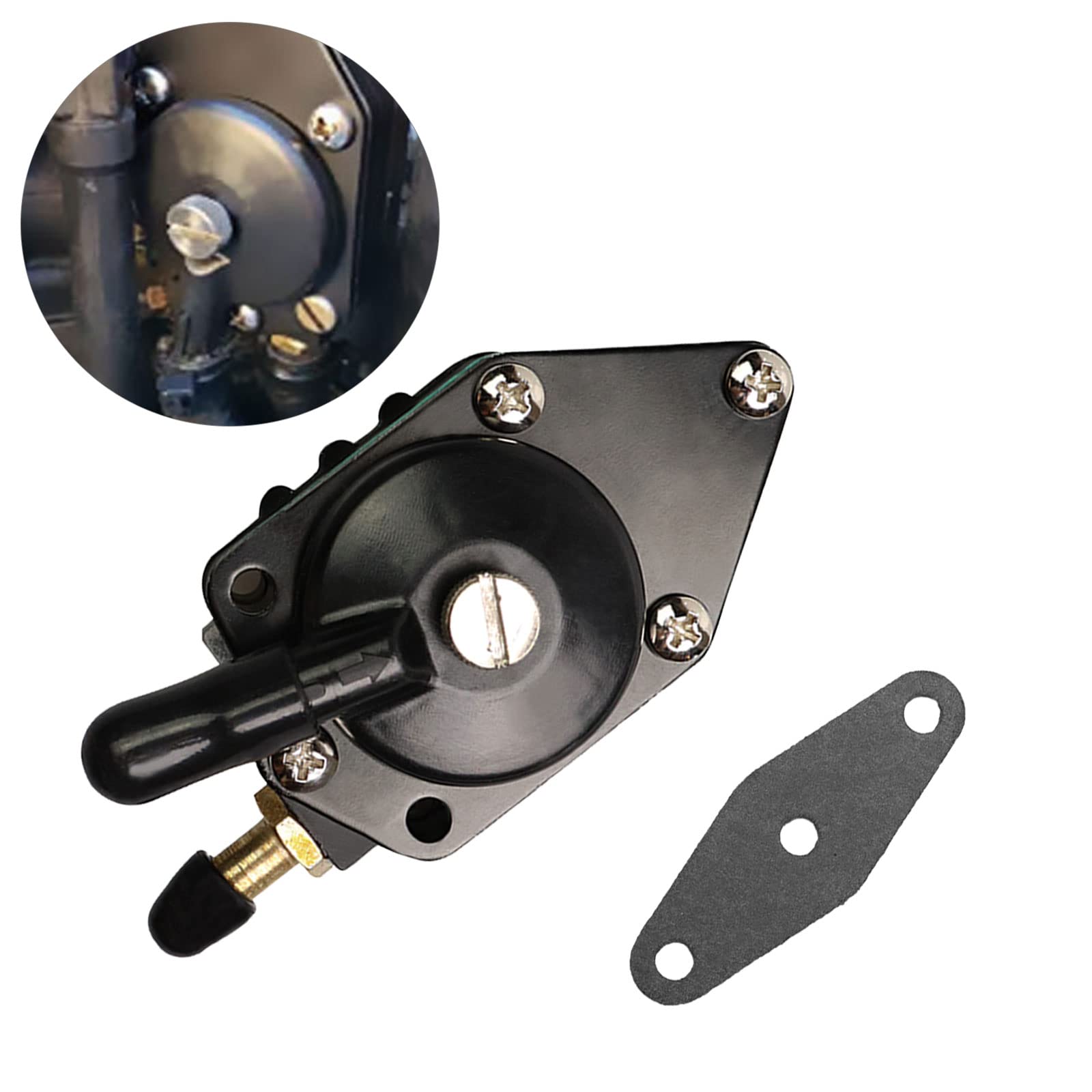 Outboard Fuel Pump With Gasket 18-7352 Fuel Pump 438556 433390 385784 Compatible With Johnson Evinrude 25-140Hp Boat Motor Johnson/Evinrude 18-7352