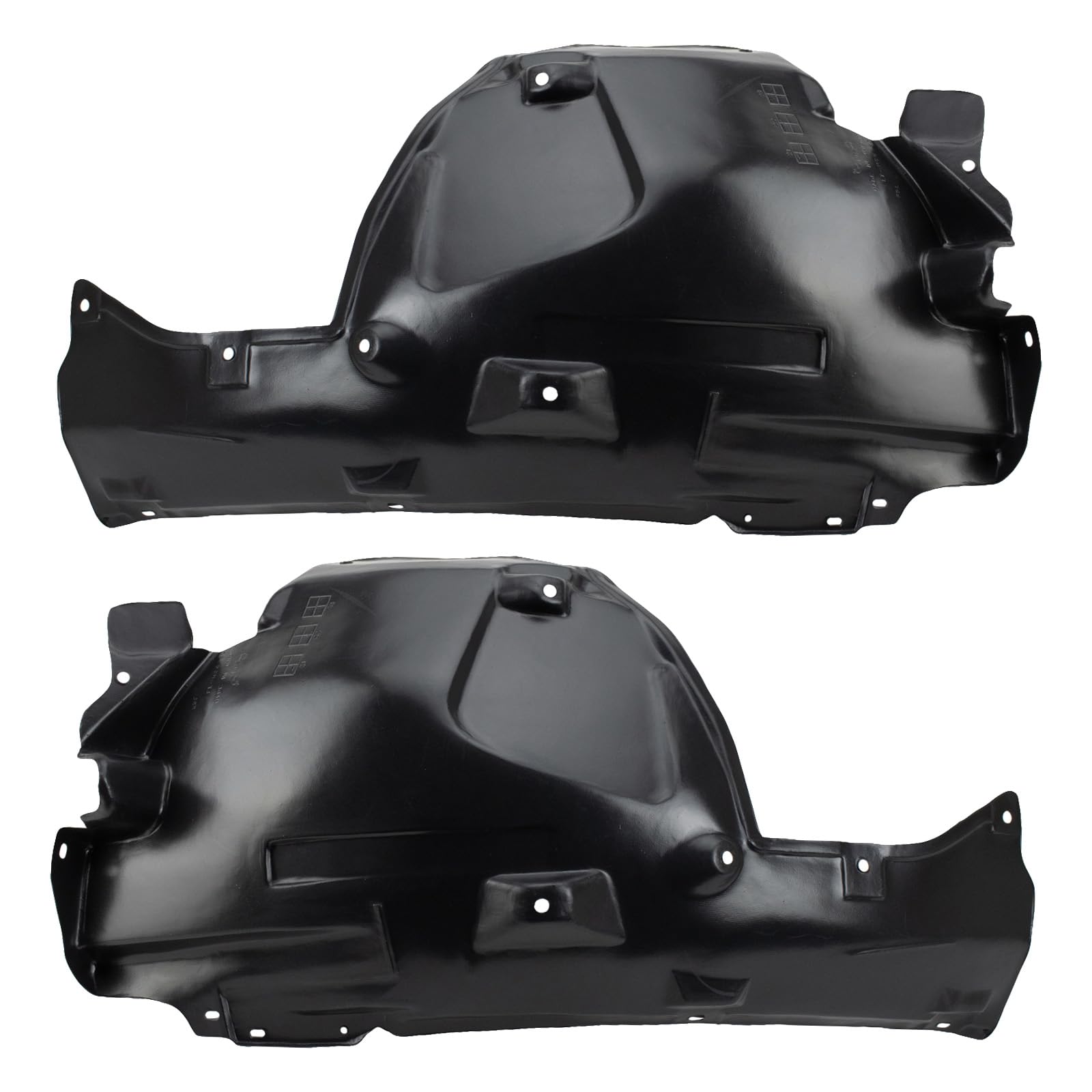 Trq Front Inner Fender Liner Set Compatible With 2008-2013 Infiniti G37 In1248113 In1249113