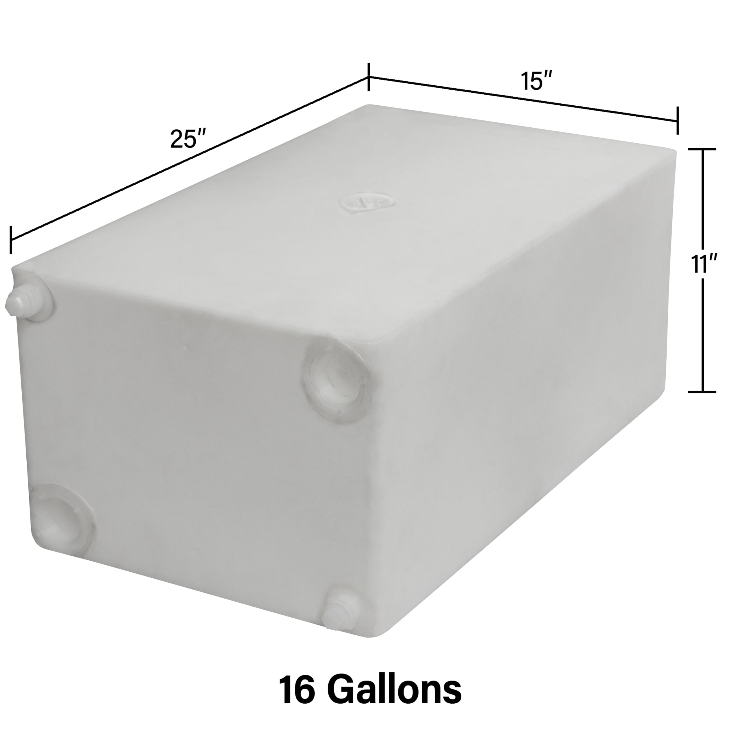 Ameri-Kart 16 Gallon RV Fresh Water Tank for Drinking and Potable Water, for Campers, Trailers, and RVs, WT-5545, 25-Inch x 15-I