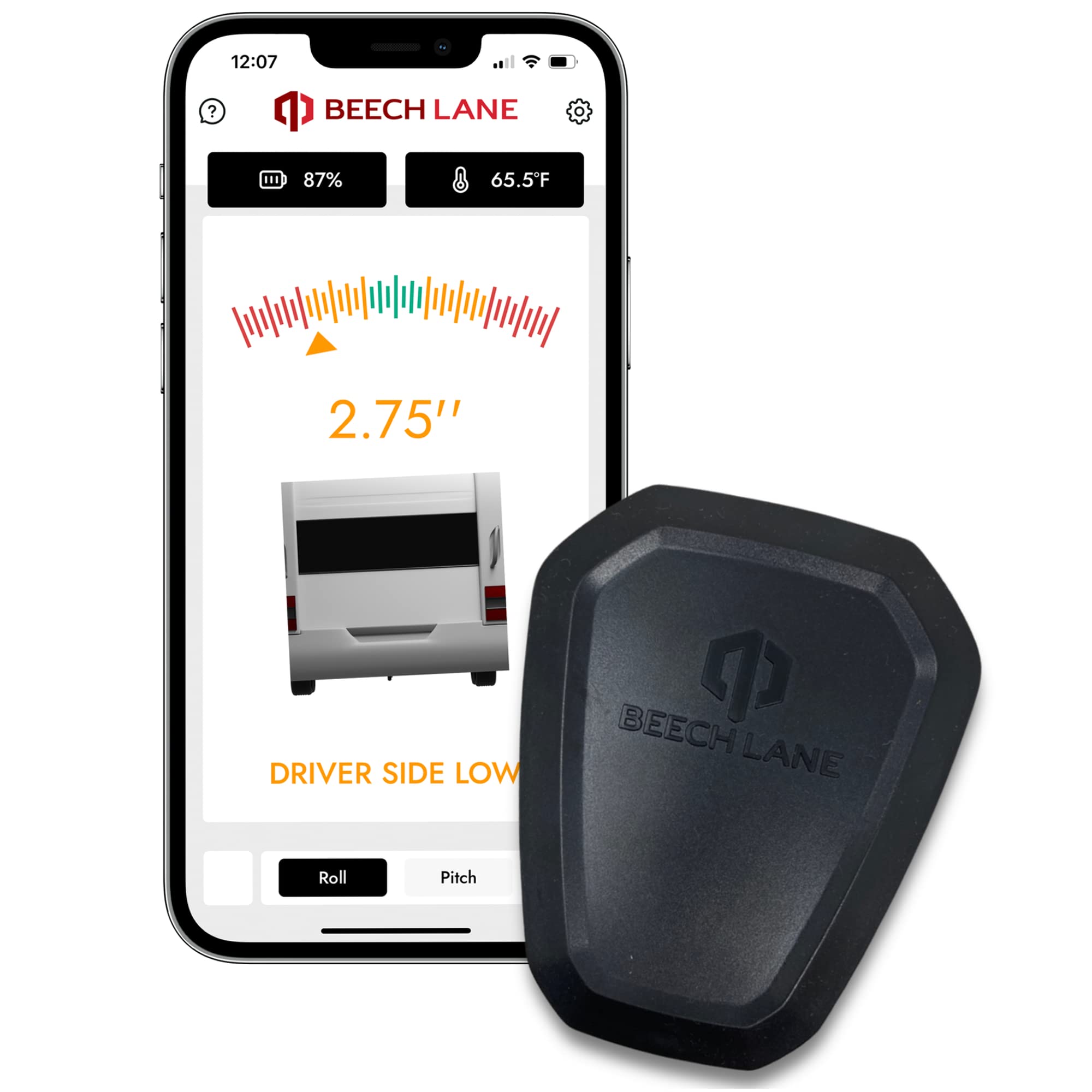 Beech Lane Wireless Rv Leveling System, Made In The Usa, User-Friendly Phone App With Real-Time Precise Leveling Measurements, A