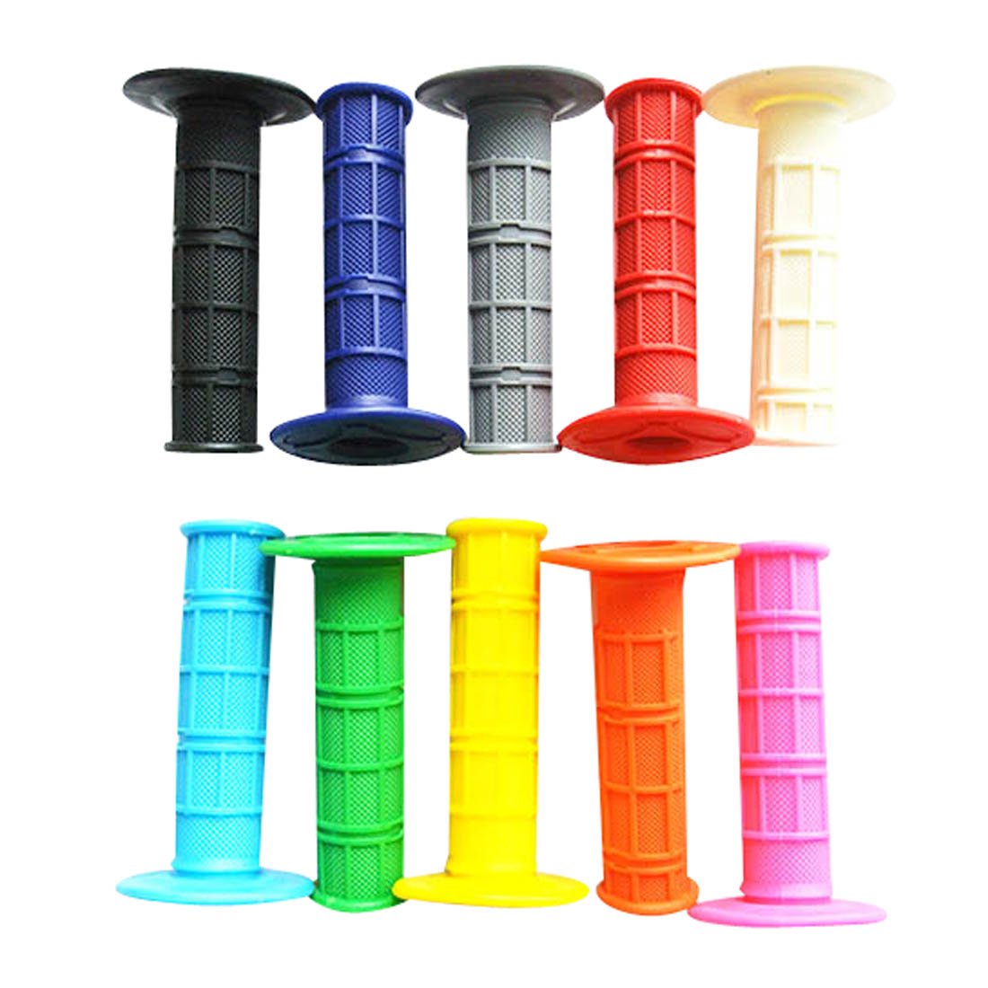 7/8'' Practical Motorcycle Hand Grips Dirt Bike Motocross Gel Handlebar 2Pc- Light Blue