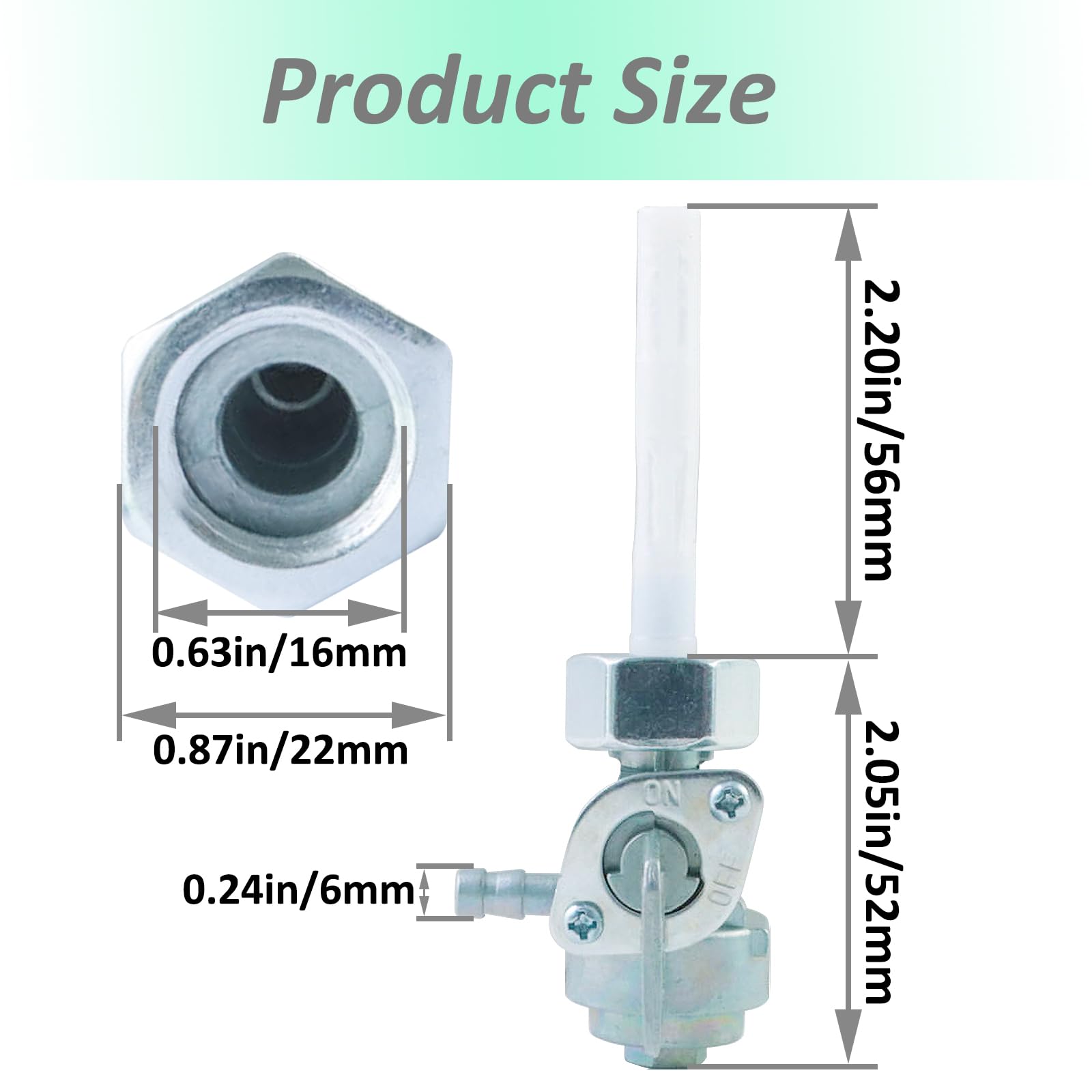 2Pcs M16X1.5Mm Generator Fuel Shut Off Petcock Valve For Predator Generac Duromax Powermate, Gasoline Generator Replacement Part