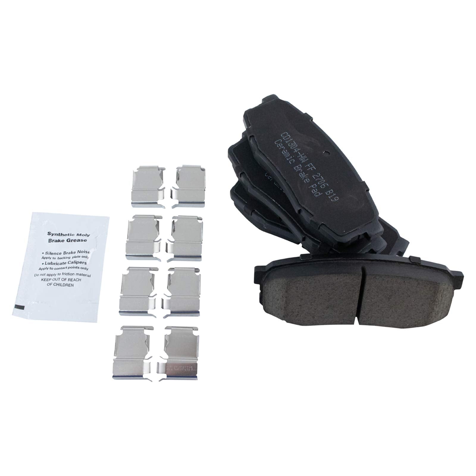 Trq Rear Brake Pad & Rotor Kit Brake Pads Brake Rotor Ceramic Vented Premium G-Coated Compatible With 2008-2021 Lexus Lx570 Toyo