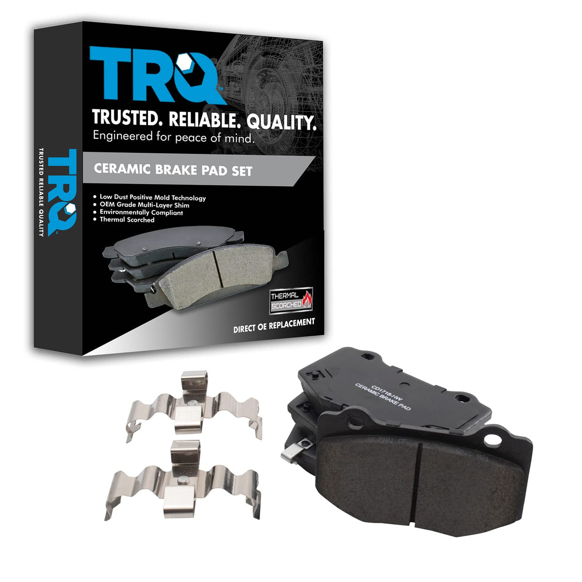 TRQ Rear Brake Pads Ceramic Compatible with 2016-2019 Cadillac ATS 2016-2020 Chevrolet Camaro 2014-2019 Corvette