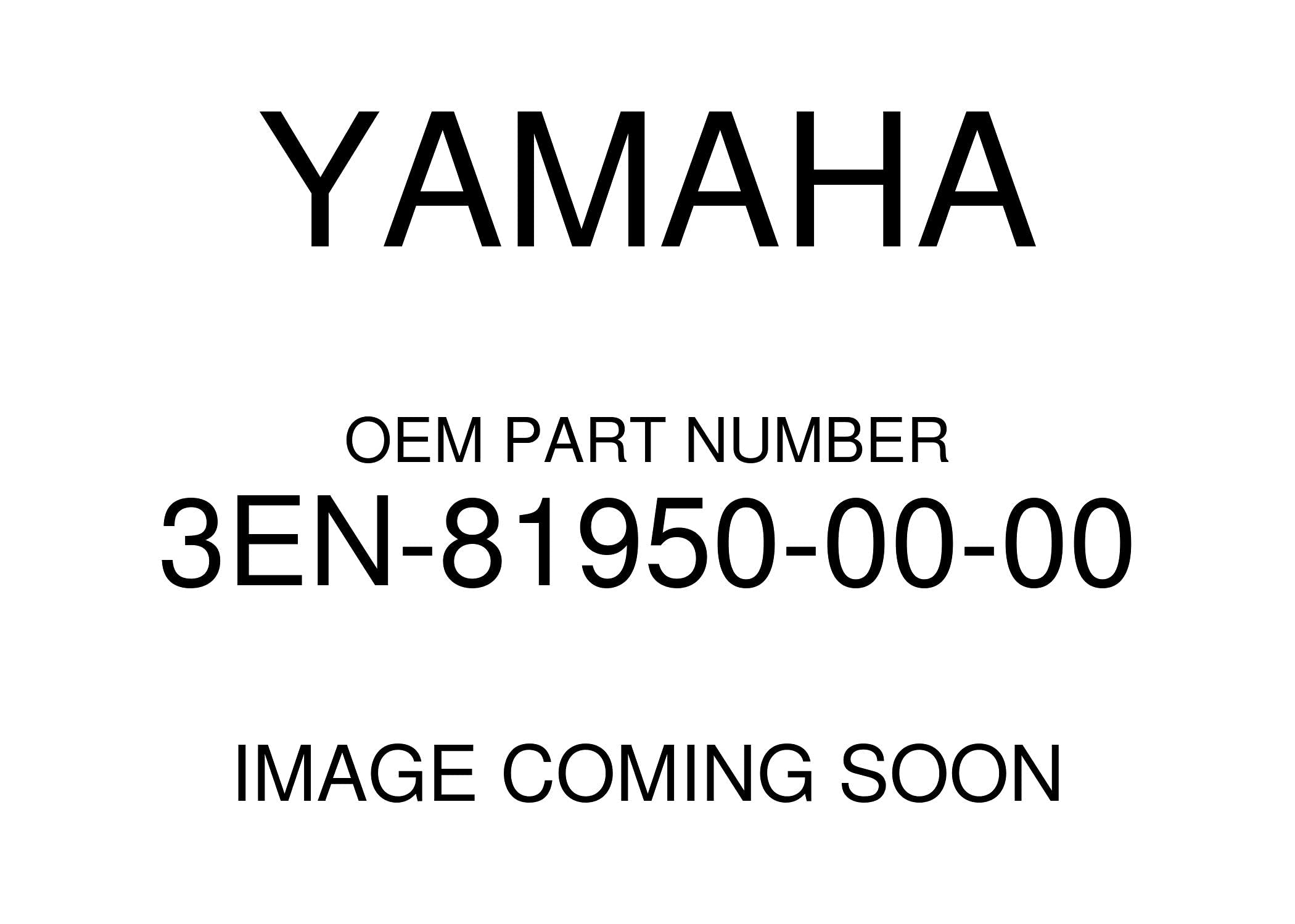 Yamaha 3En-81950-00-00 Relay Asy; 3En819500000